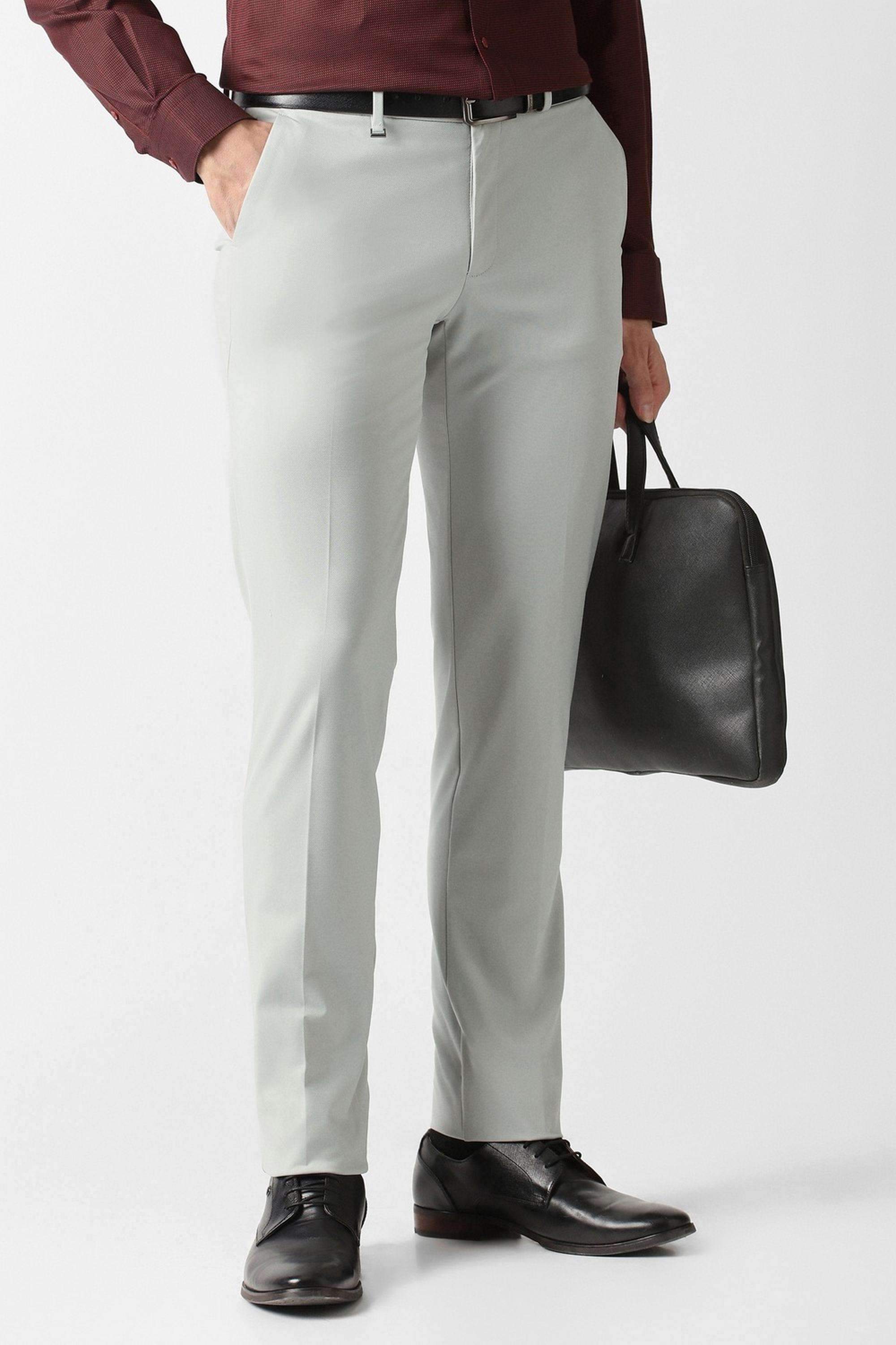 Textured-Nylon-Terry-Super-Slim-Fit-Men-s-Formal-Trousers