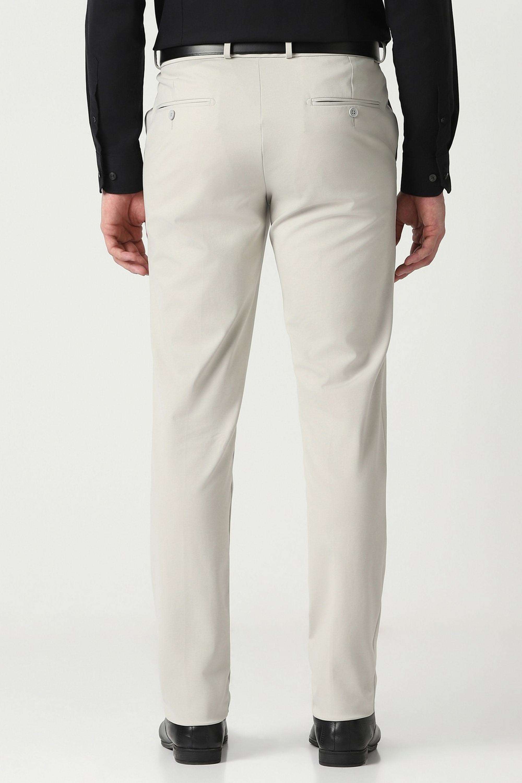 Solid-Blended-Fabric-Super-Slim-Fit-Men-s-Formal-Wear-Trousers