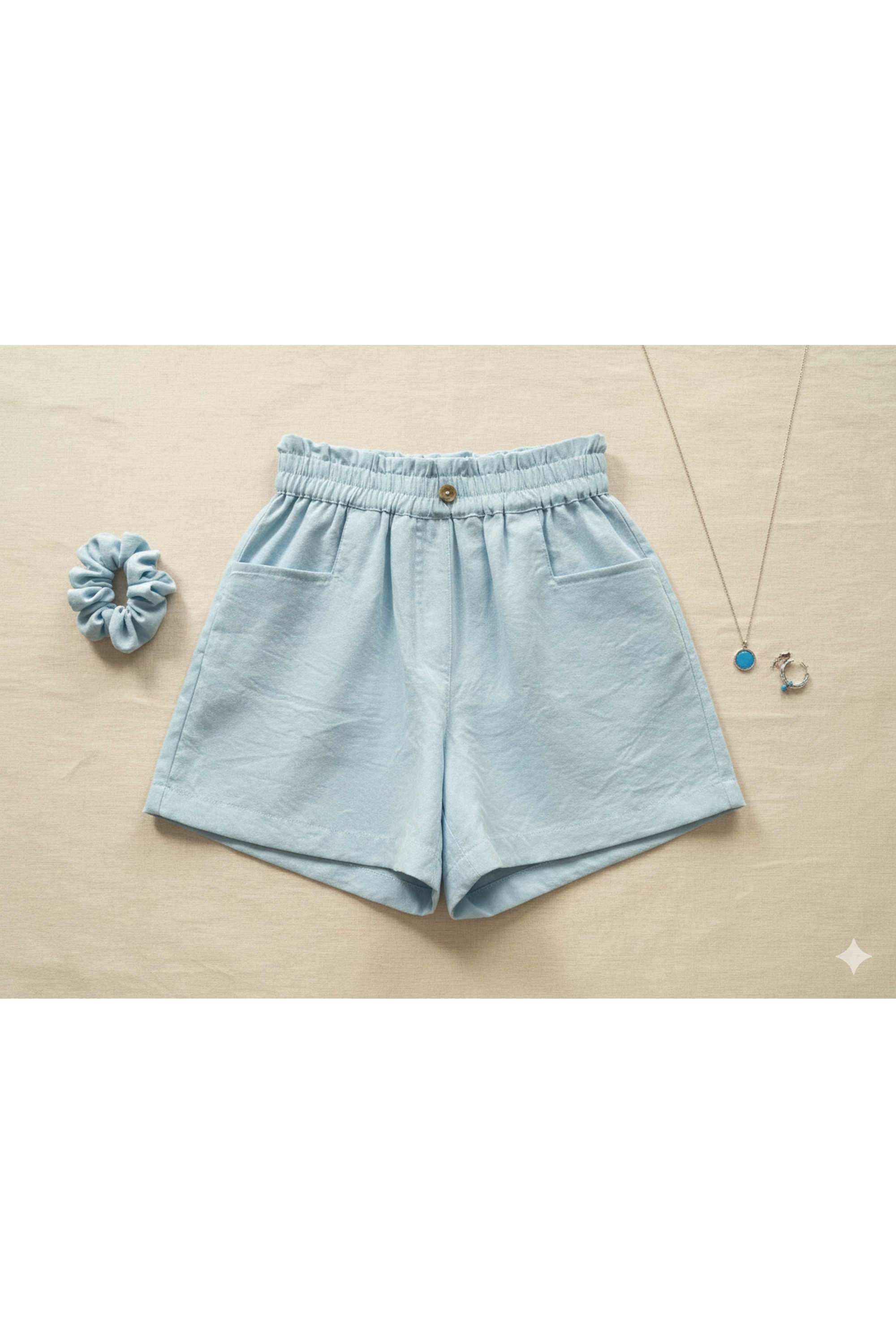 Solid-Nylon-Viscose-Regular-Fit-Girls-Shorts