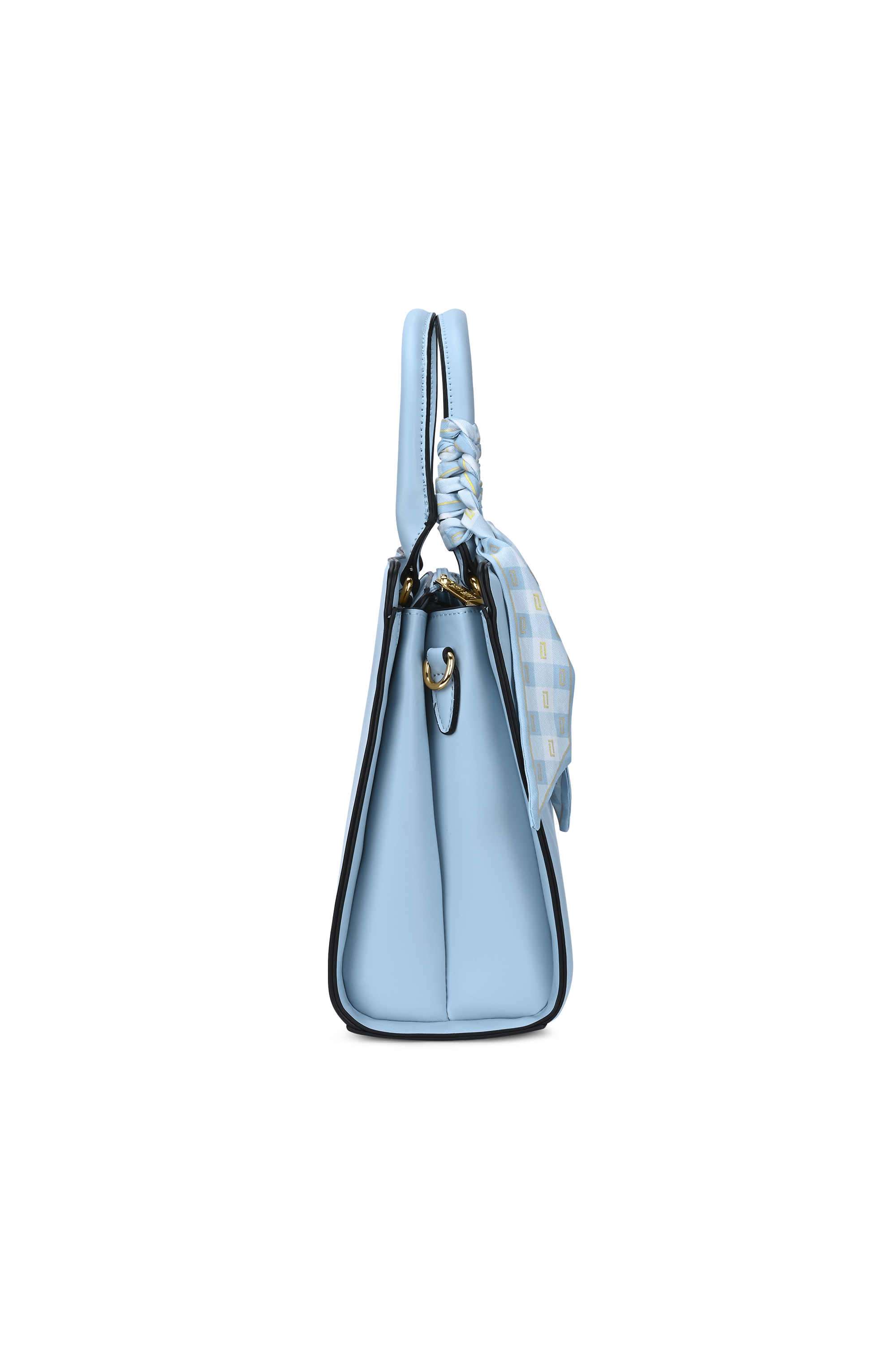 【新品未使用】M ポーチ付 stina Her story blue bell Buy Lavie Blue Zipper SUMMER Synthetic Women Casual Wear Satchel