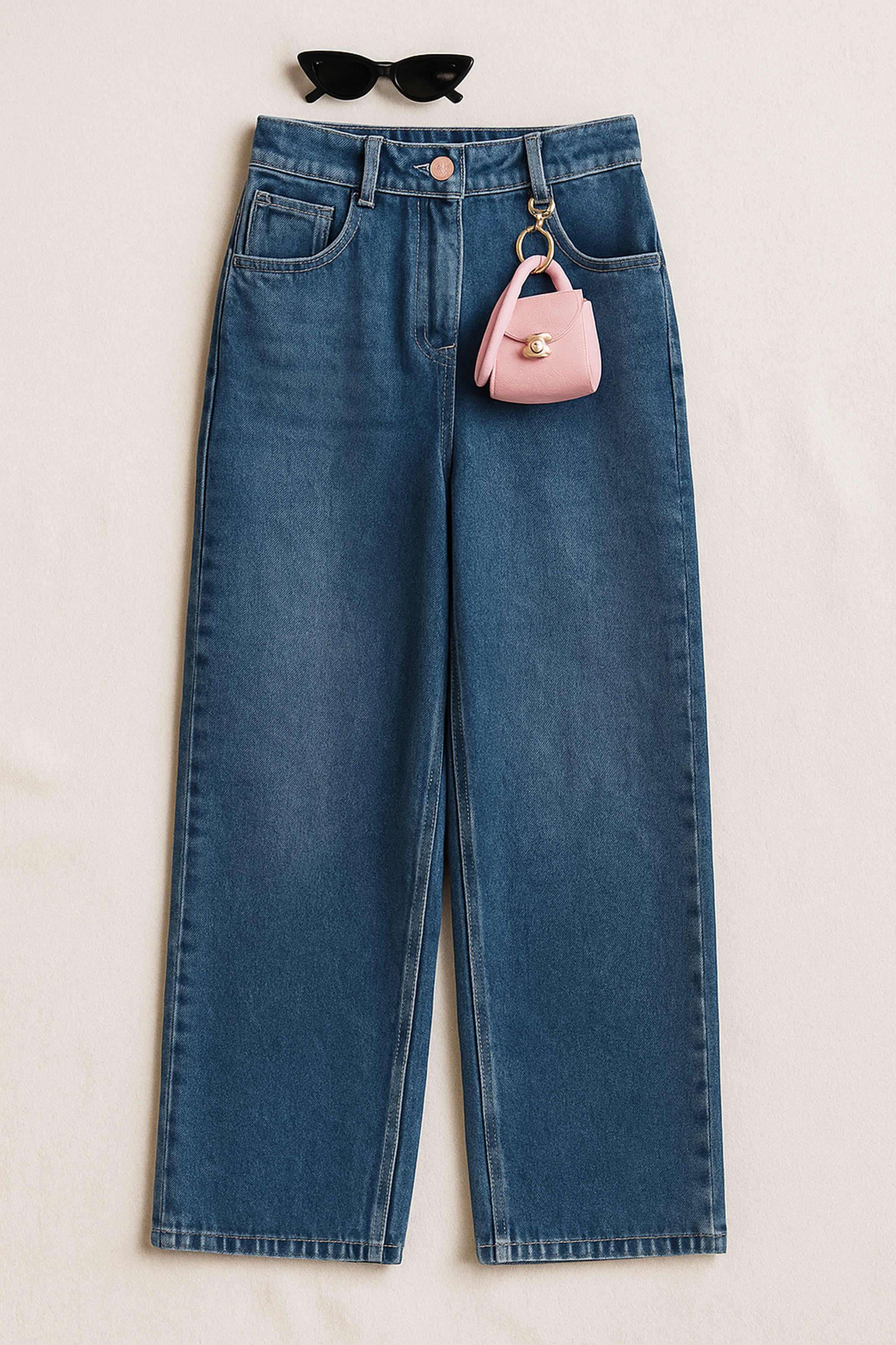 Solid-Cotton-Straight-Fit-Girls-Pants