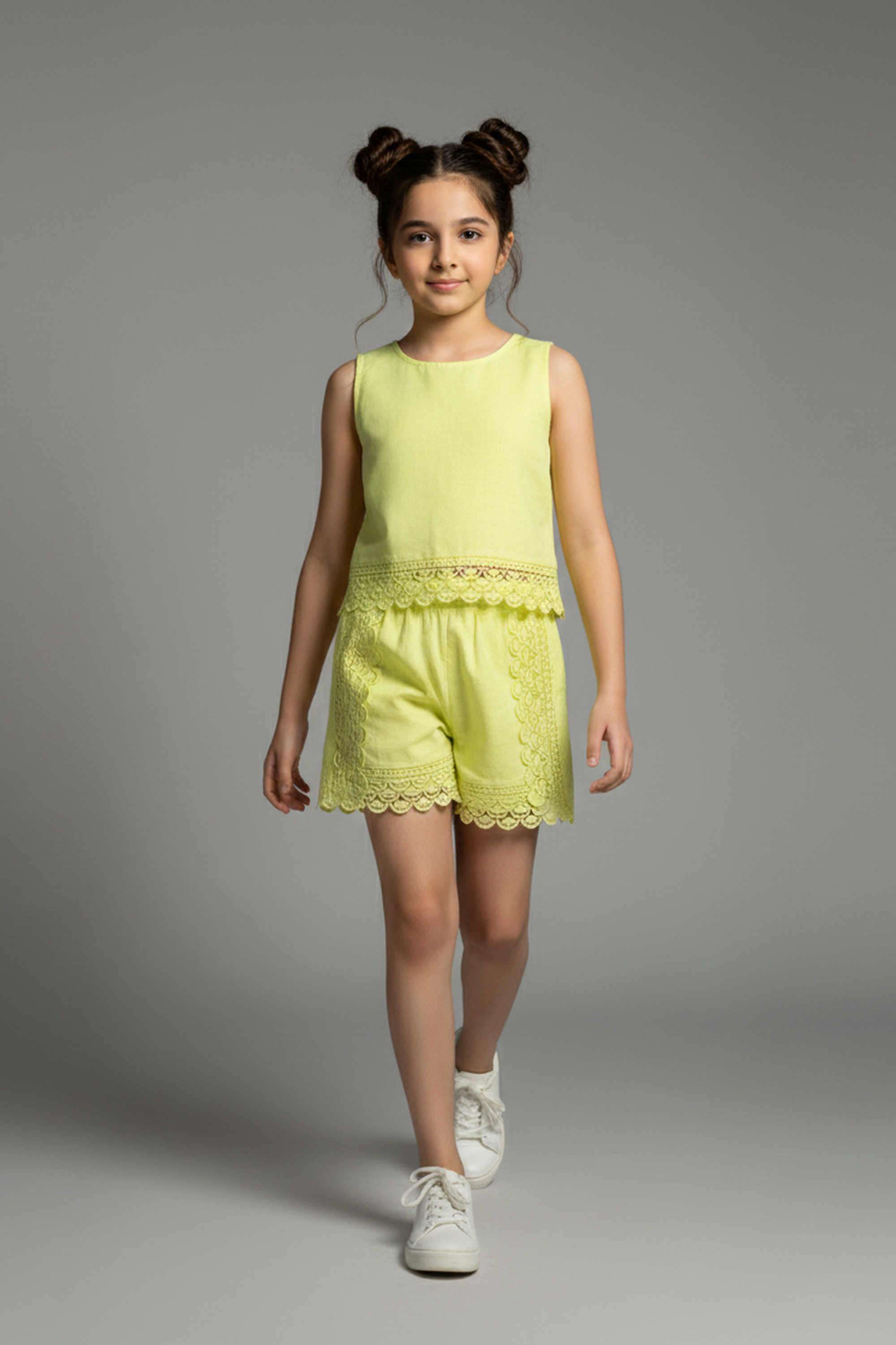 Solid-Cotton-Girls-s-Clothing-Set