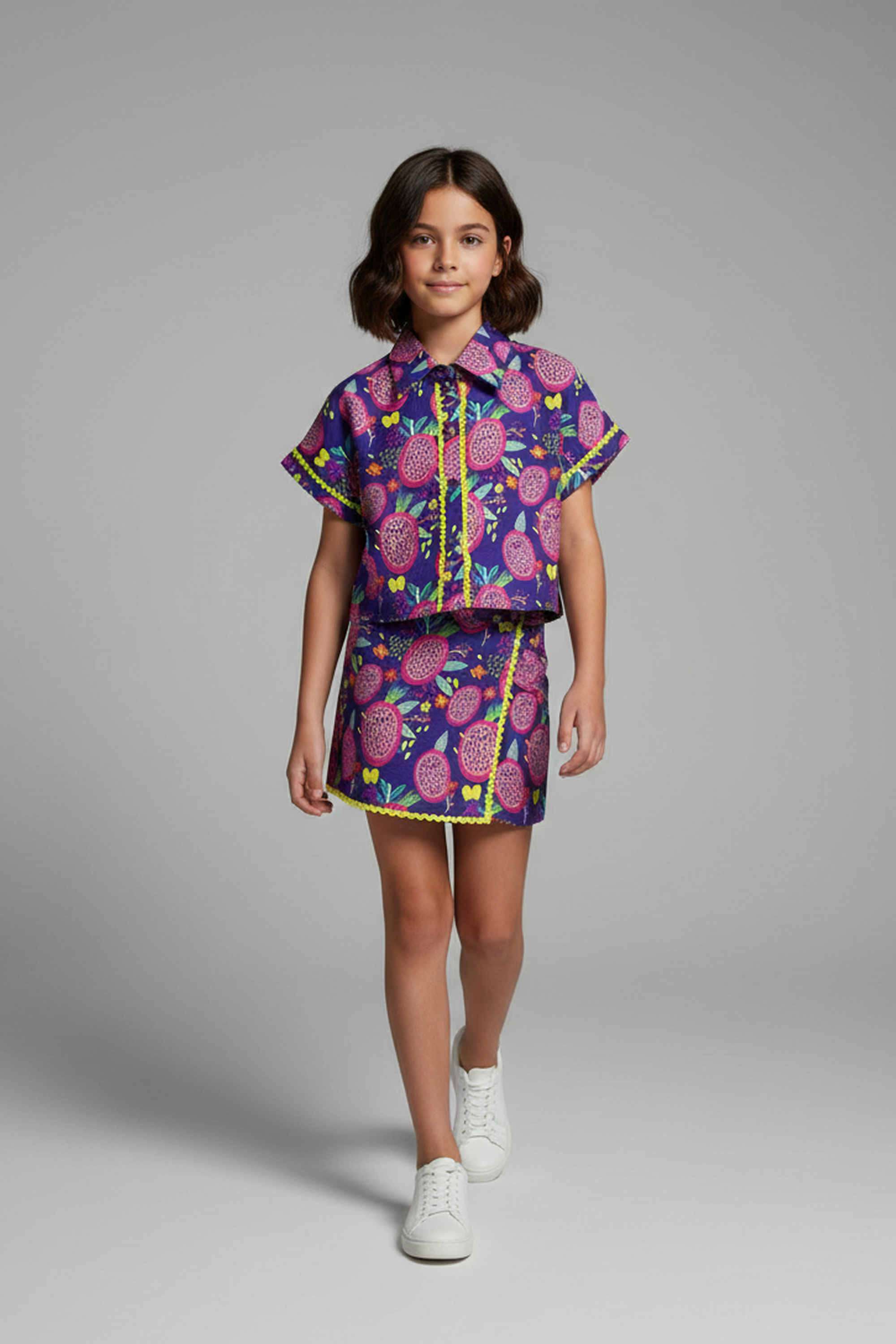 Printed-Blended-Fabric-Collared-Girls-Casual-Wear-Clothing-Set