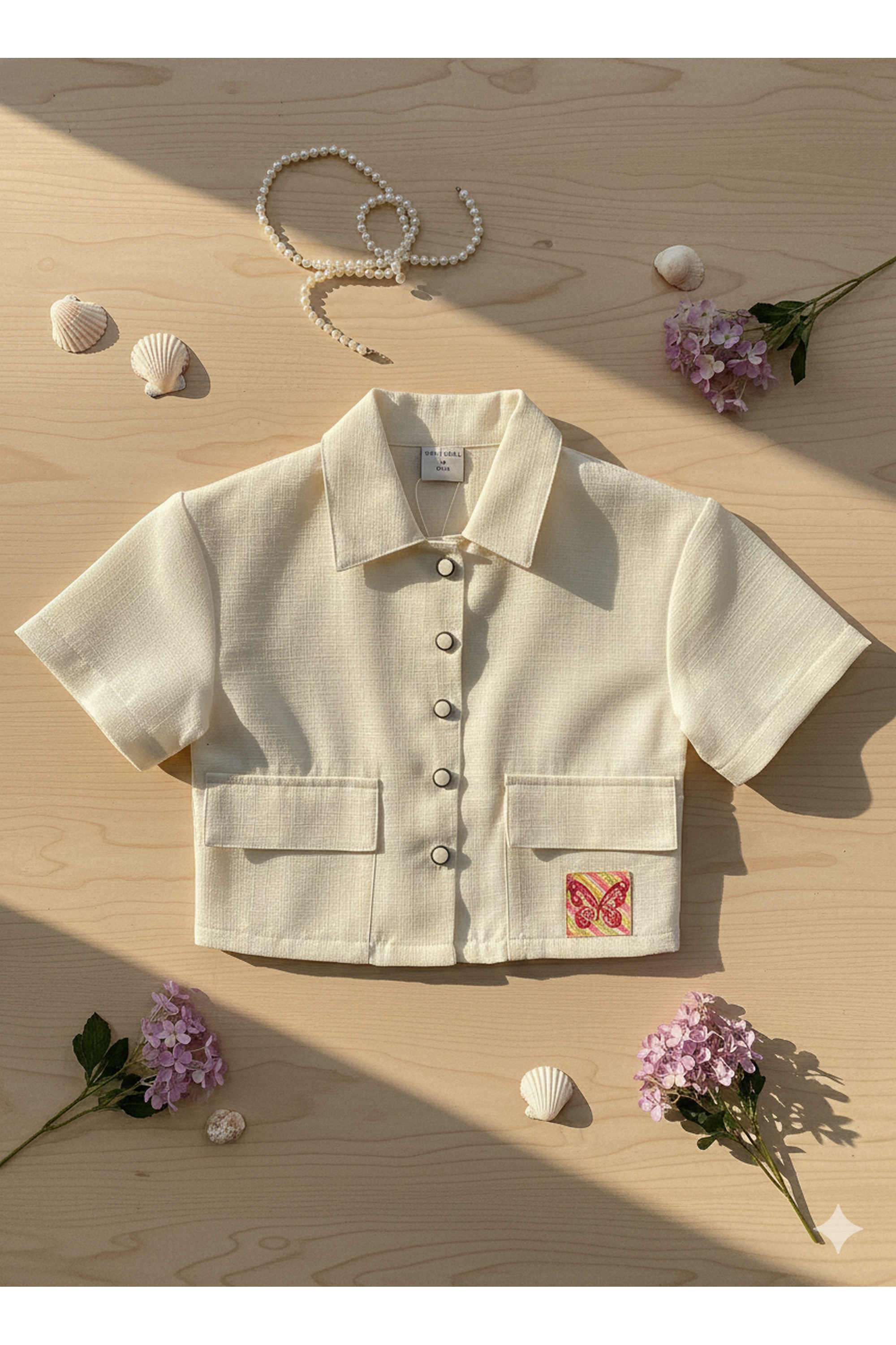 Textured-Polyester-Girls-Shirt