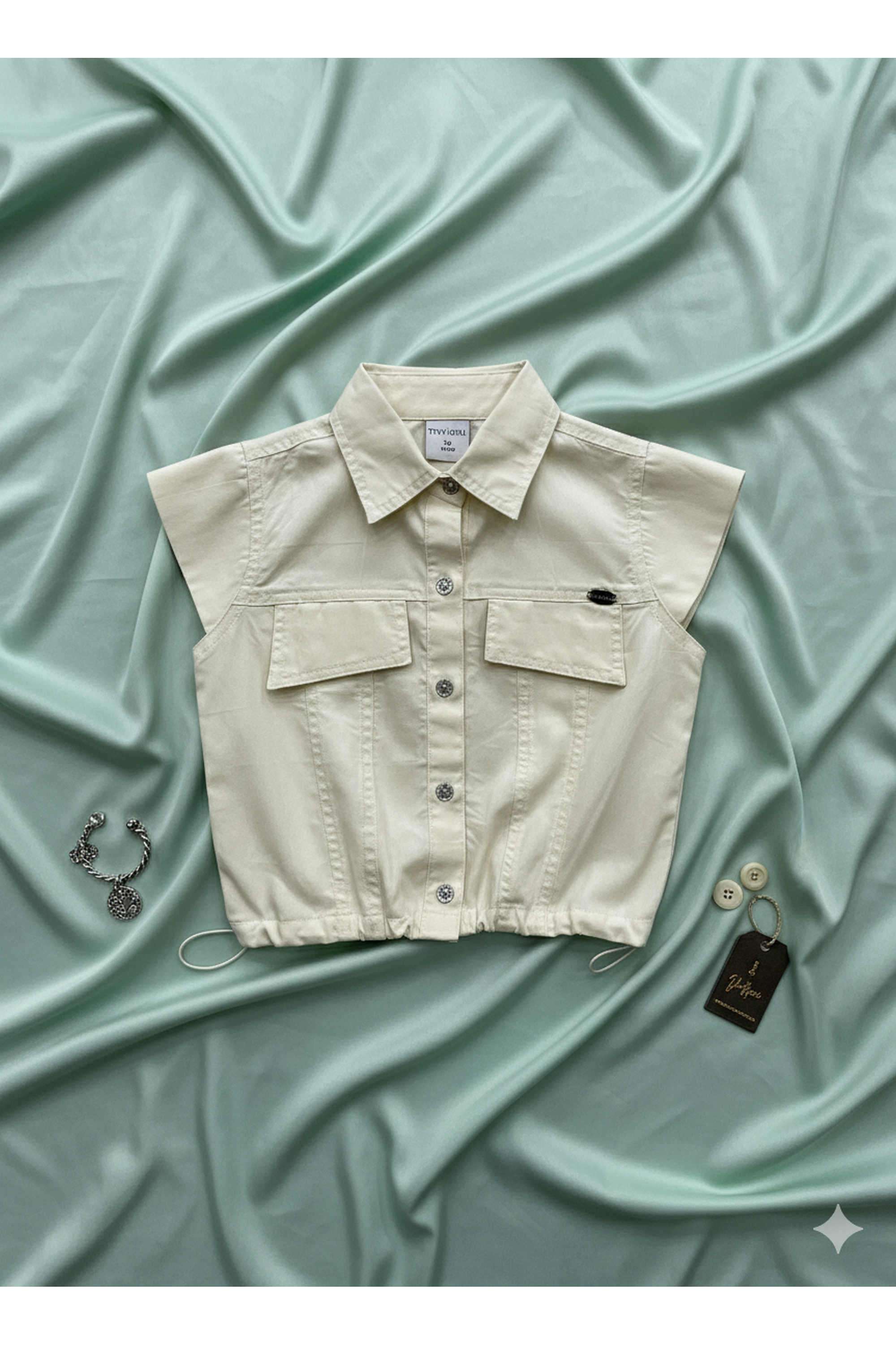 Solid-Nylon-Viscose-Girls-Shirt