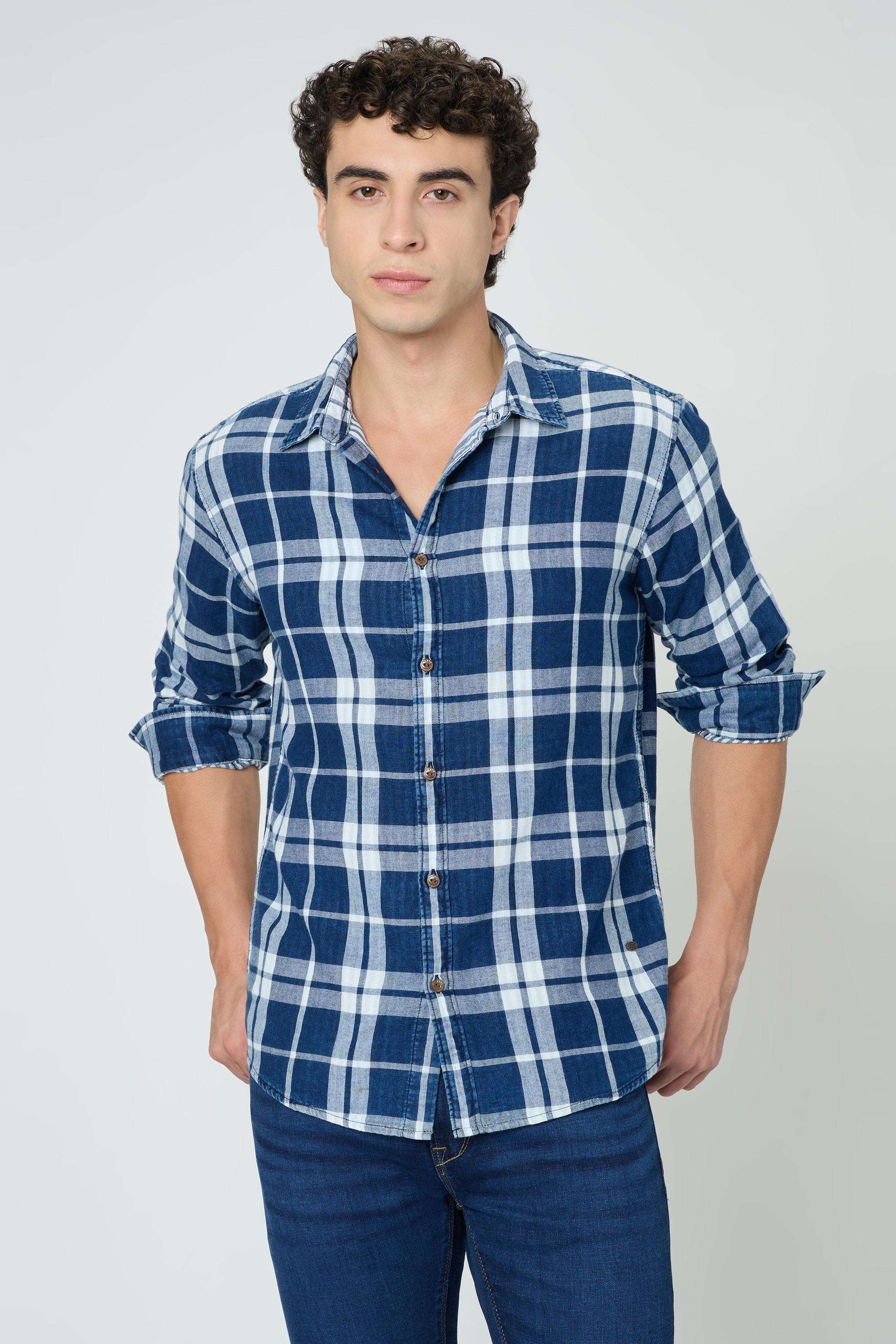 Checks-Cotton-Regular-Fit-Men-s-Casual-Wear-Shirt
