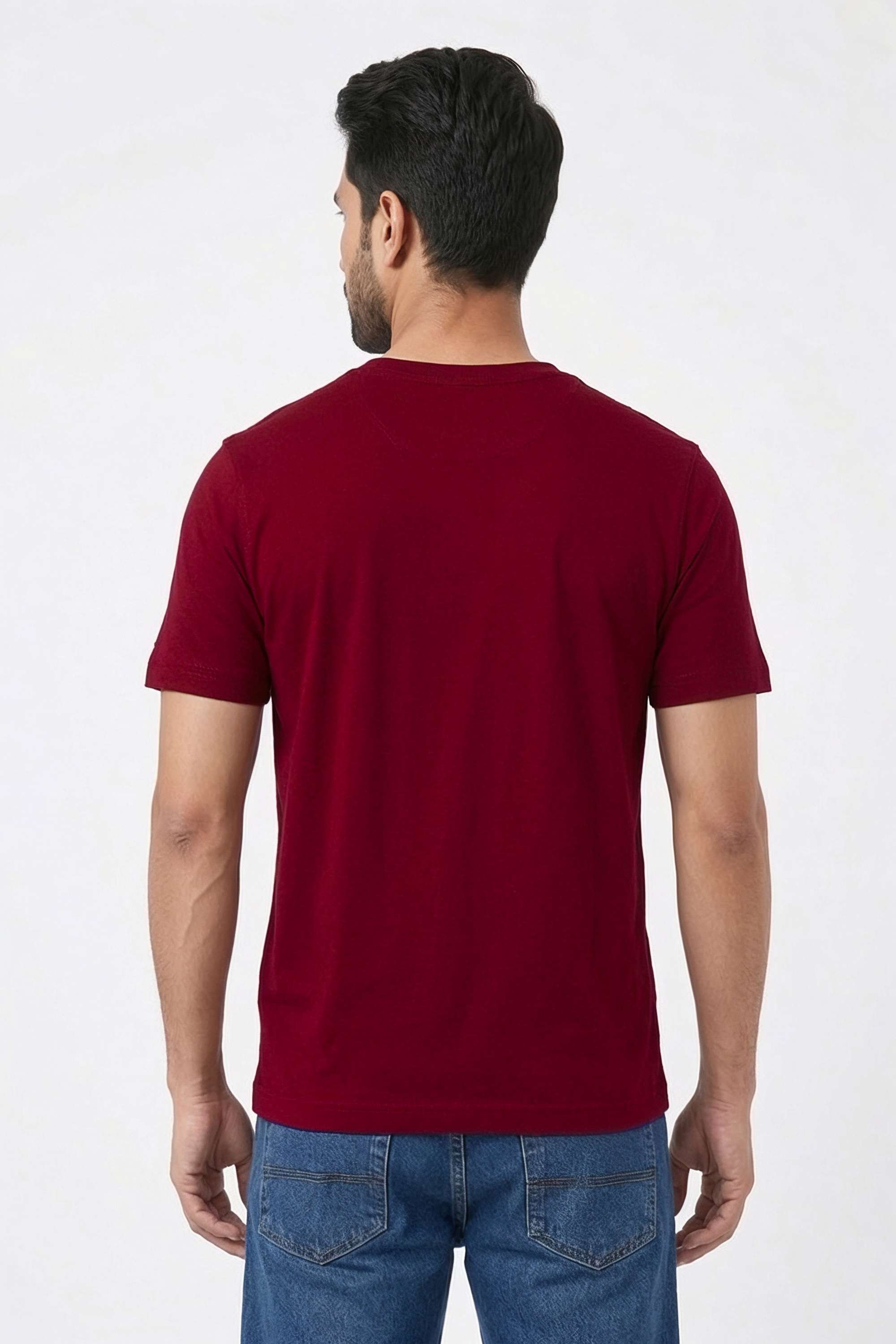 Solid-Cotton-Regular-Fit-Men-s-T-Shirt
