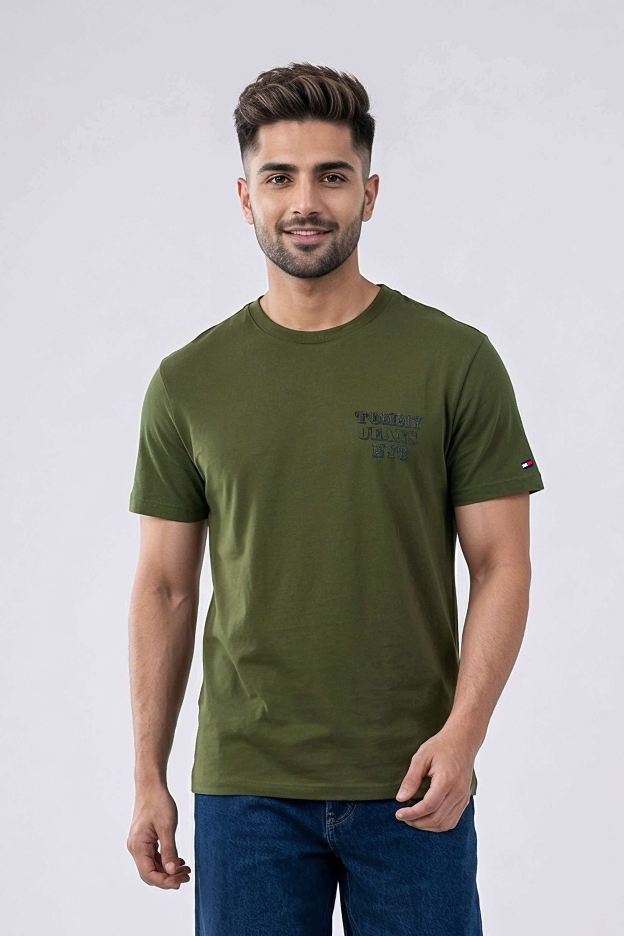 Solid-Cotton-Slim-Fit-Men-s-T-Shirt