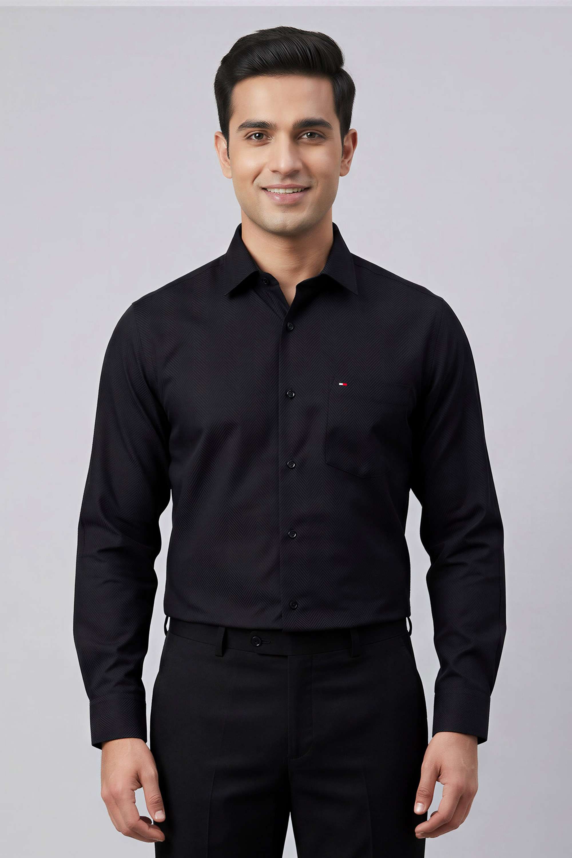 Textured-Cotton-Regular-Fit-Men-s-Casual-Wear-Shirt