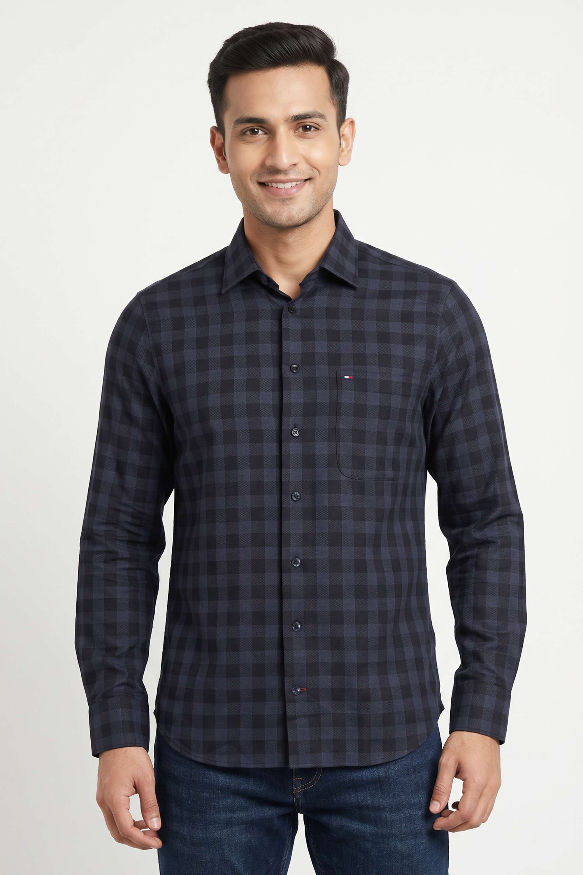 Checks-Cotton-Regular-Fit-Men-s-Casual-Wear-Shirt