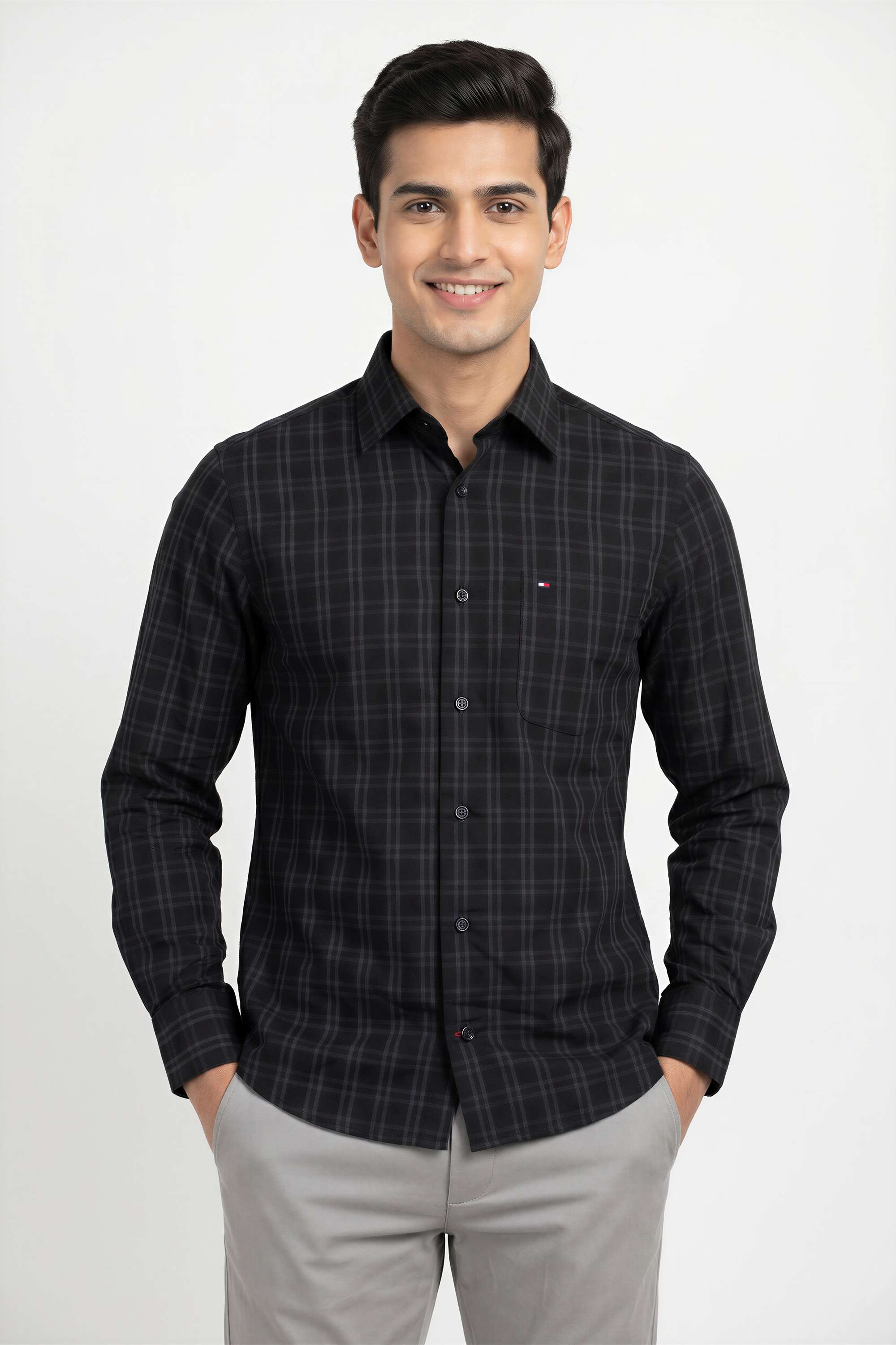 Checks-Cotton-Regular-Fit-Men-s-Casual-Wear-Shirt