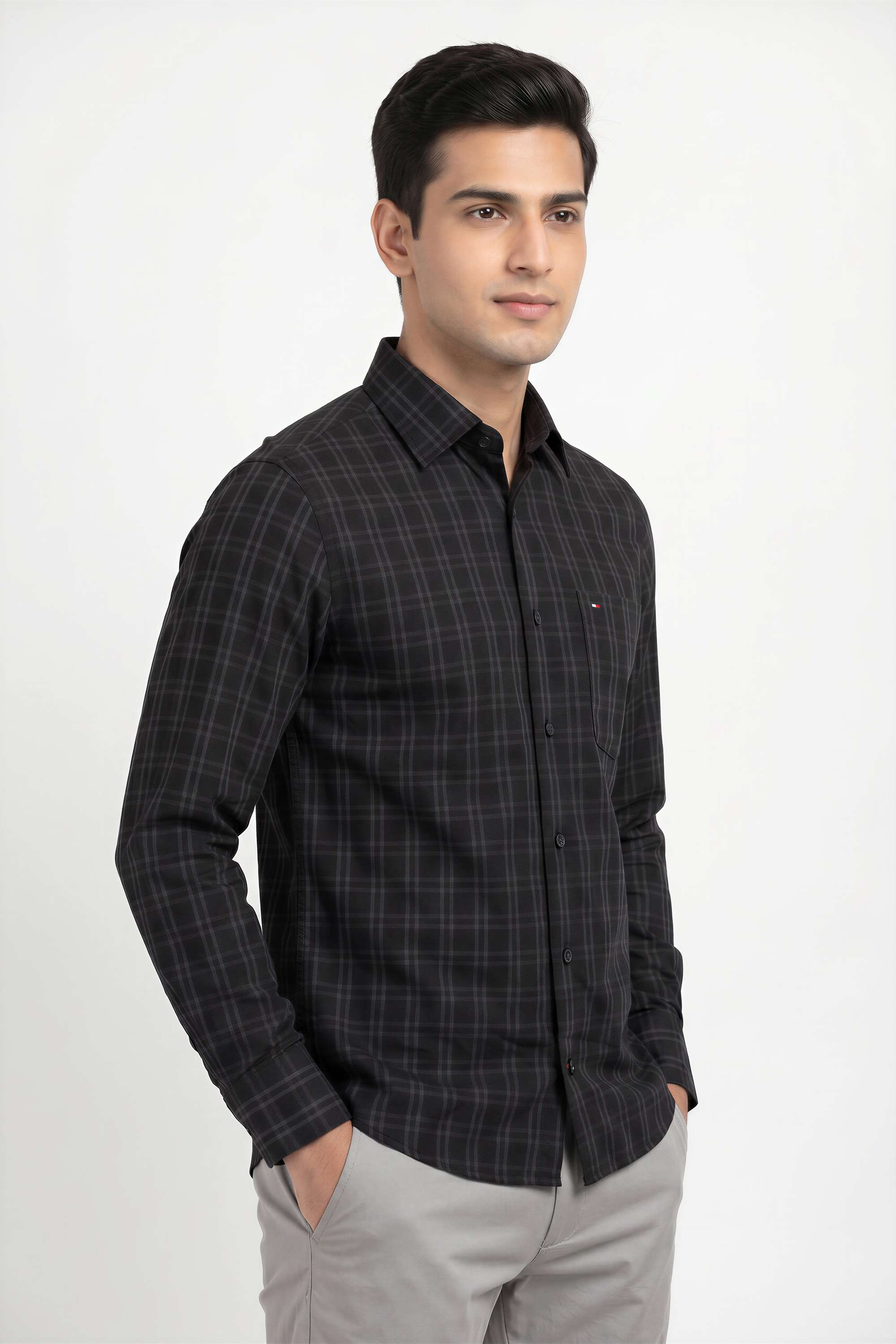 Checks-Cotton-Regular-Fit-Men-s-Casual-Wear-Shirt