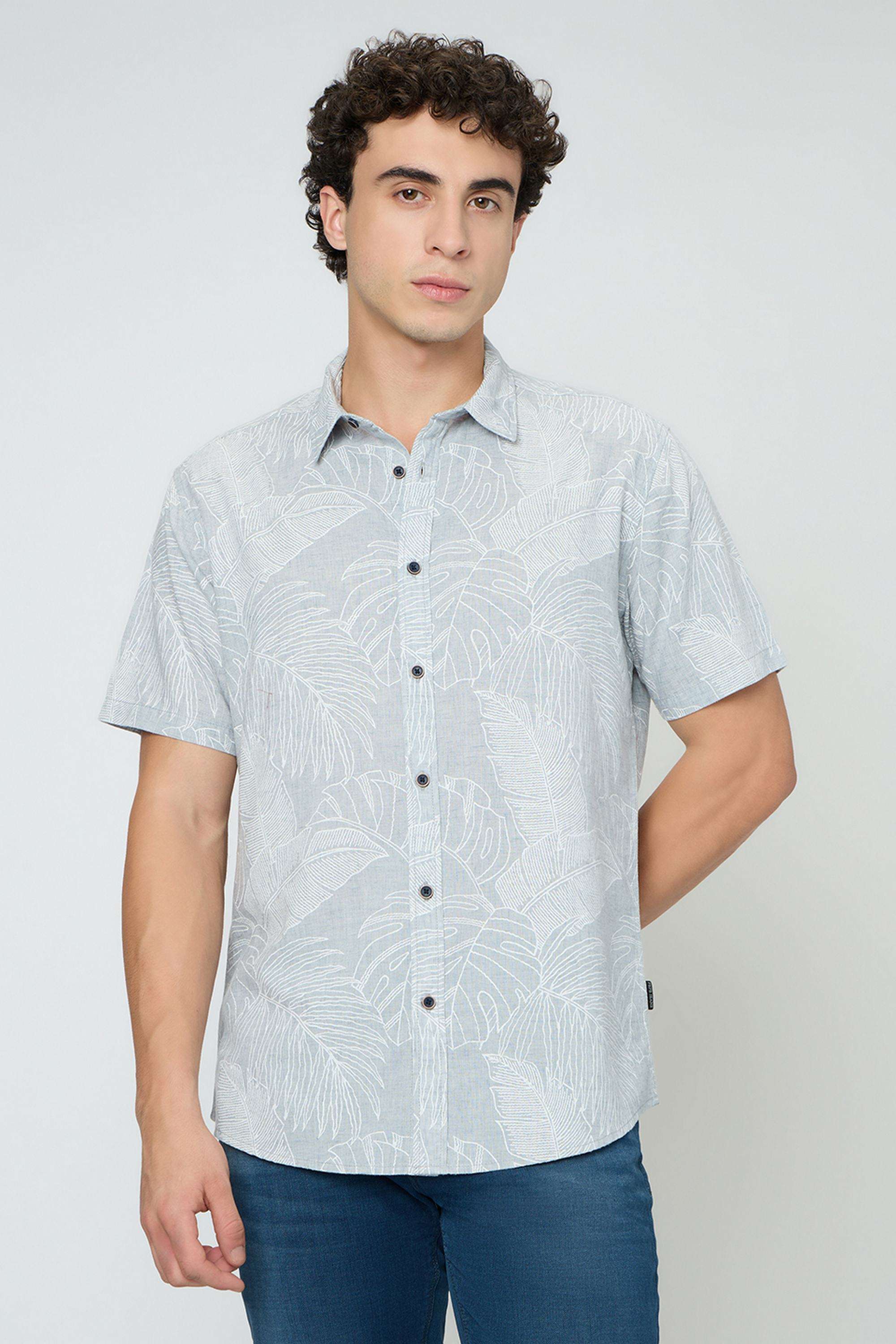 Printed-Cotton-Linen-Blend-Regular-Fit-Men-s-Casual-Shirt