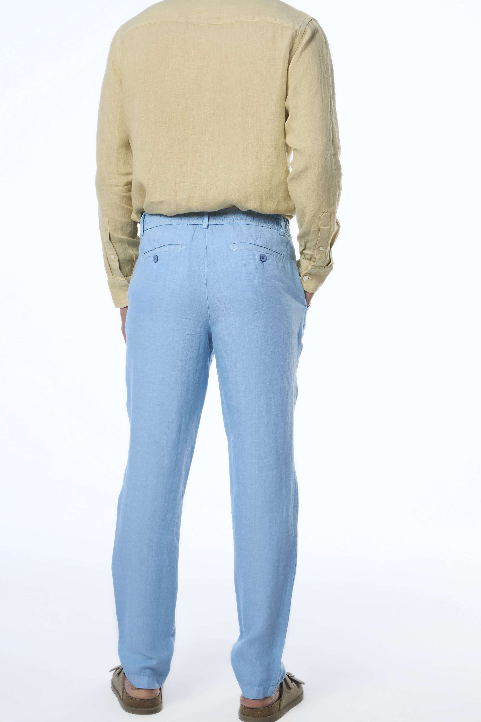 Solid-Linen-Slim-Fit-Men-s-Casual-Trousers