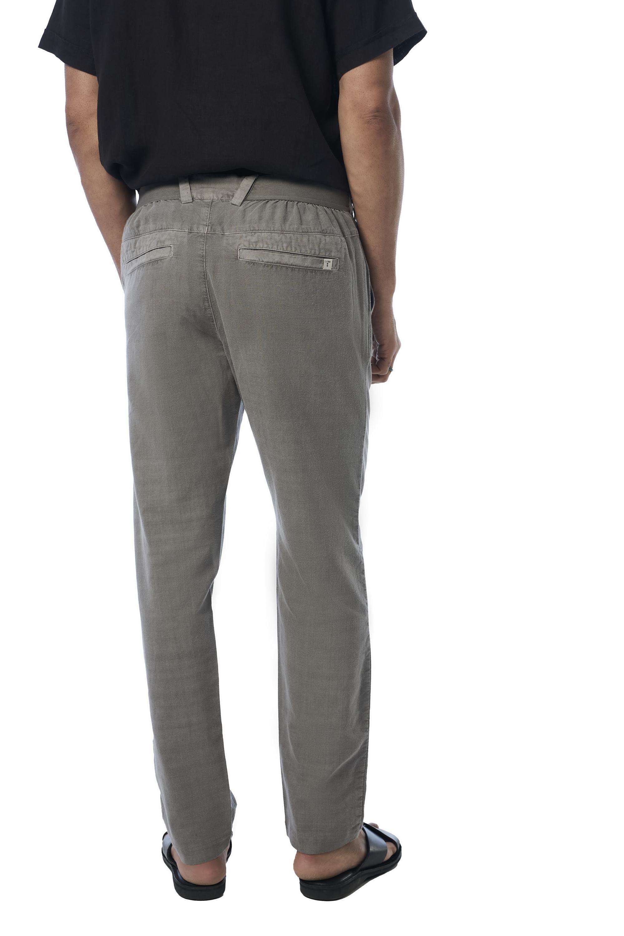 Solid-Khadi-Cotton-Slim-Fit-Men-s-Casual-Trousers