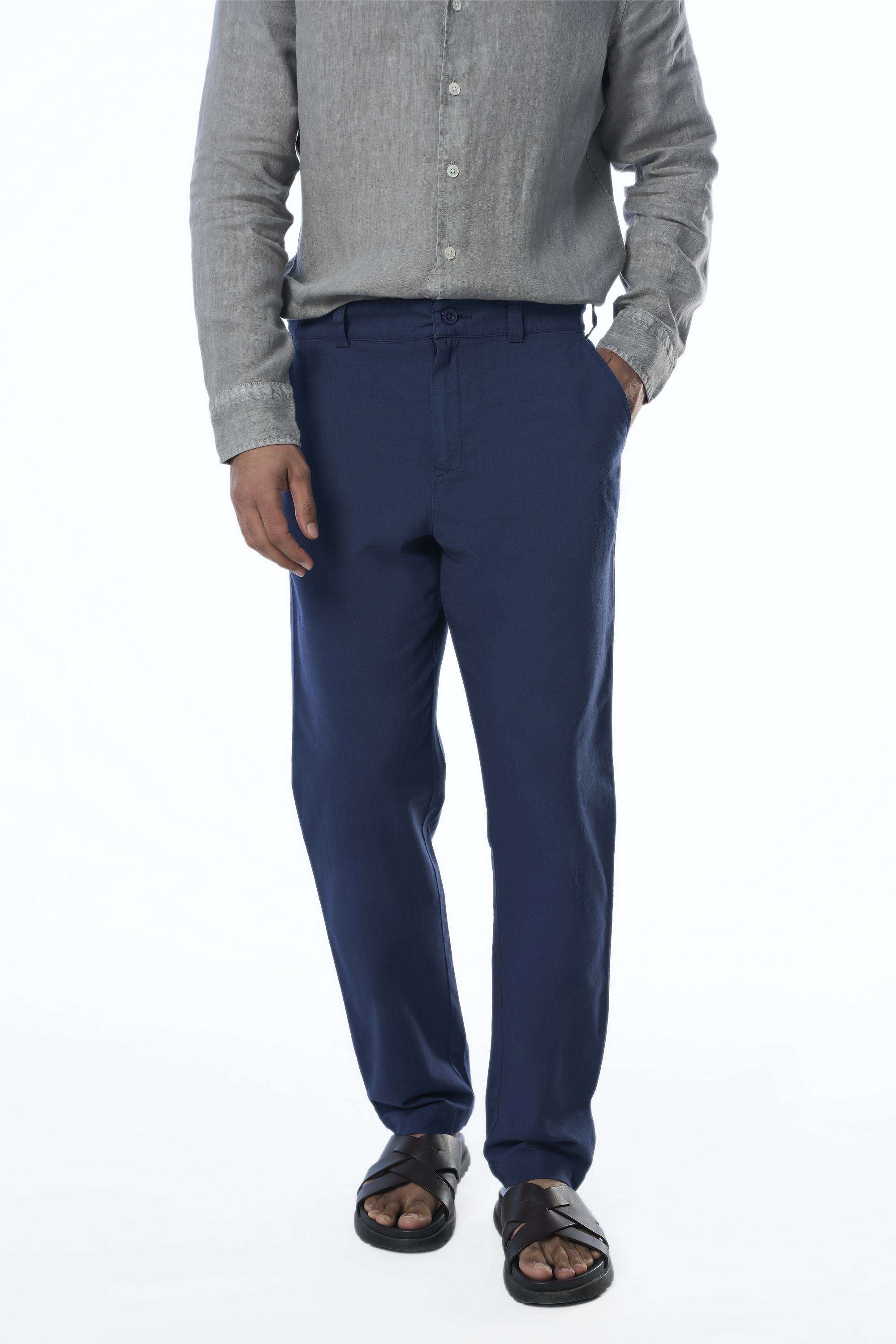 Solid-Khadi-Cotton-Slim-Fit-Men-s-Casual-Trousers
