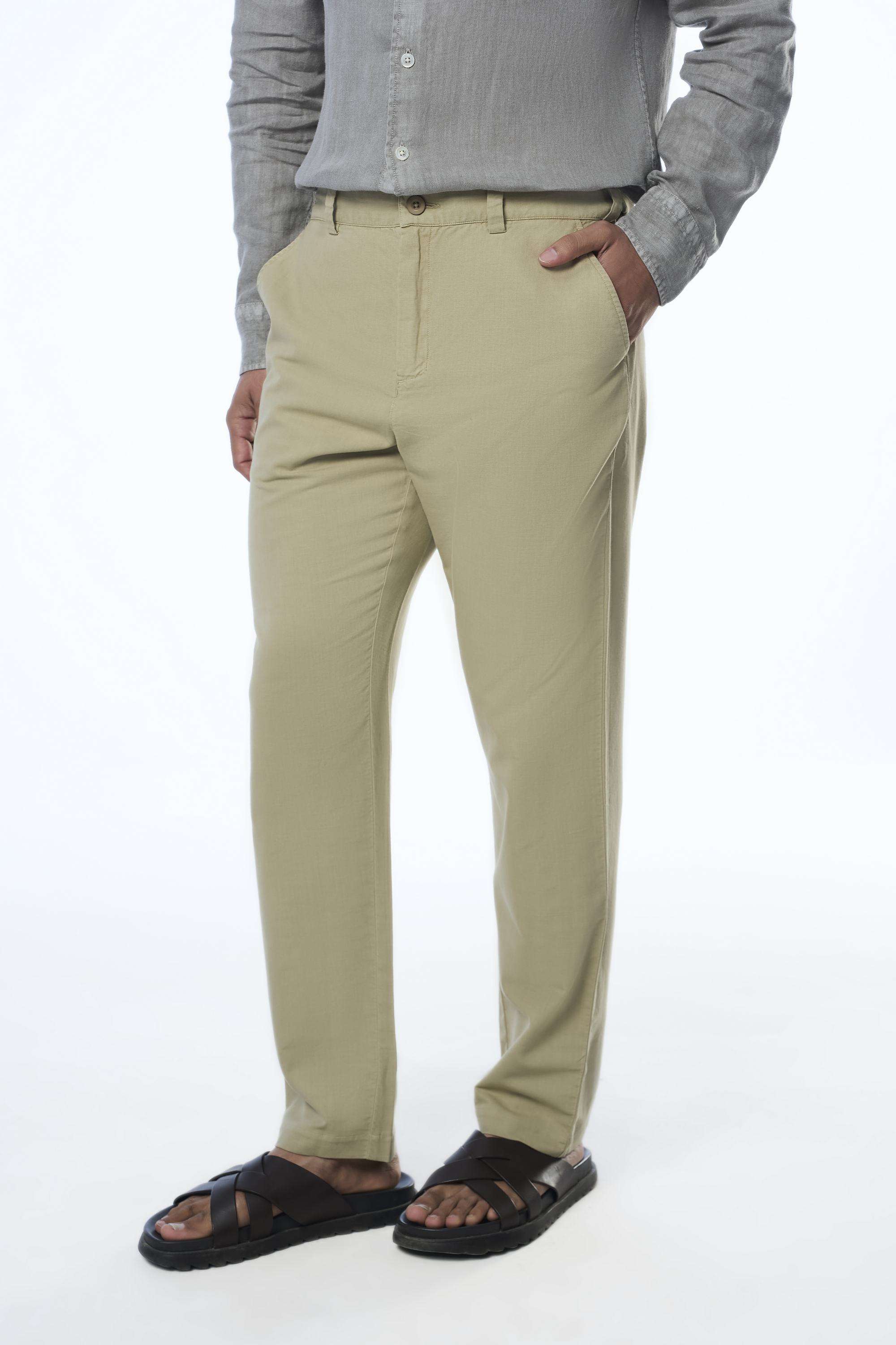 Solid-Khadi-Cotton-Slim-Fit-Men-s-Casual-Trousers