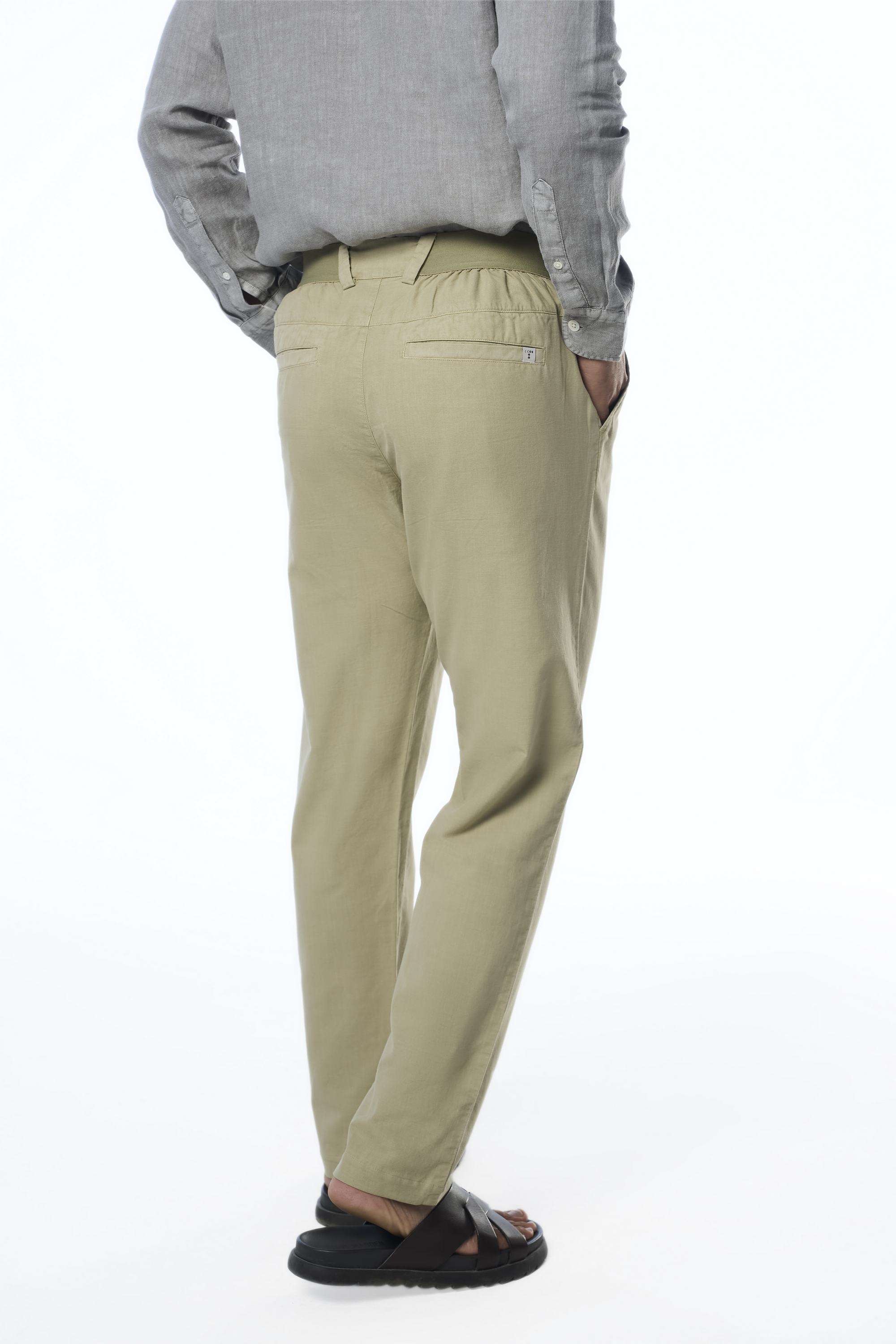 Solid-Khadi-Cotton-Slim-Fit-Men-s-Casual-Trousers