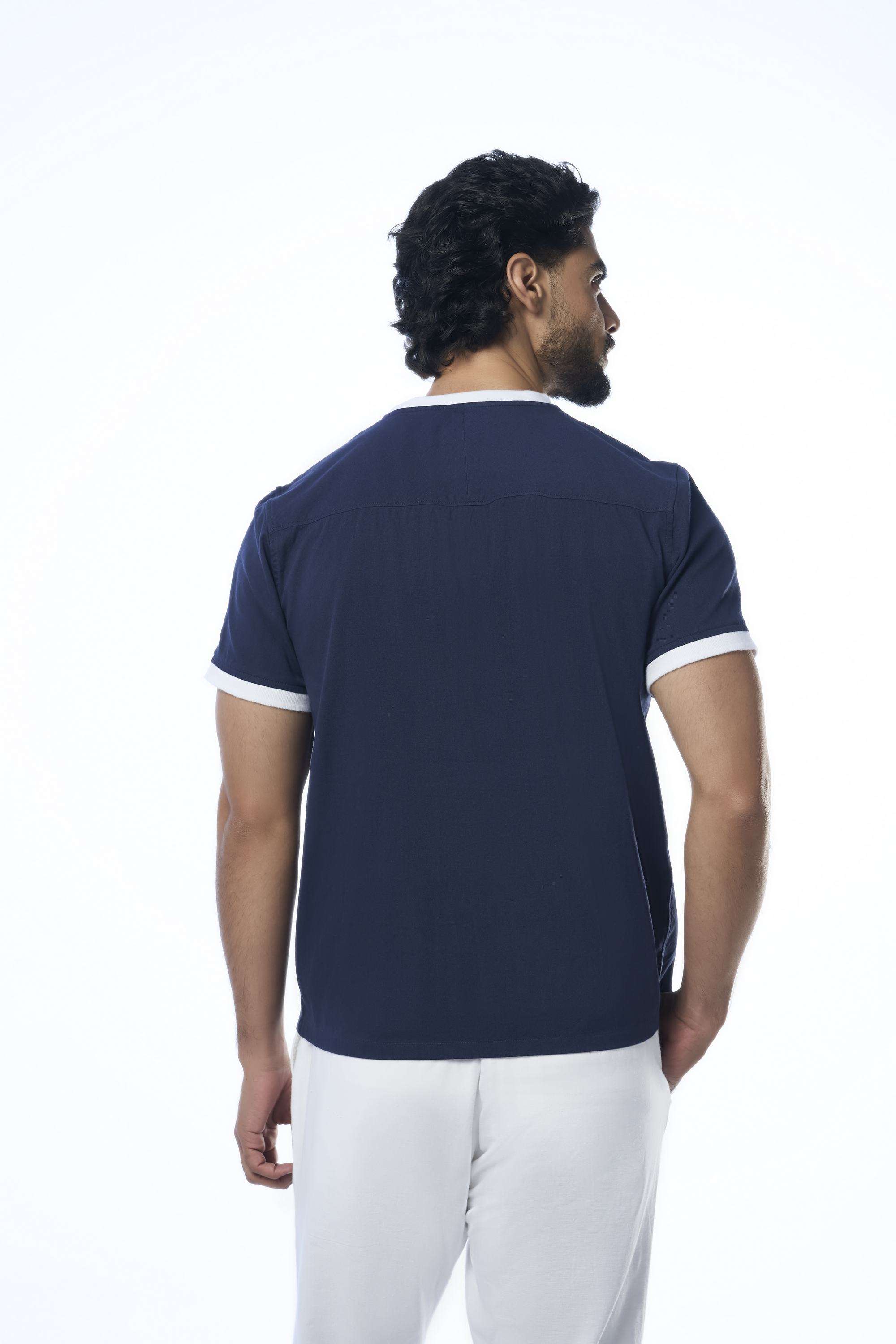 Solid-Khadi-Cotton-Round-Neck-Men-s-T-Shirt