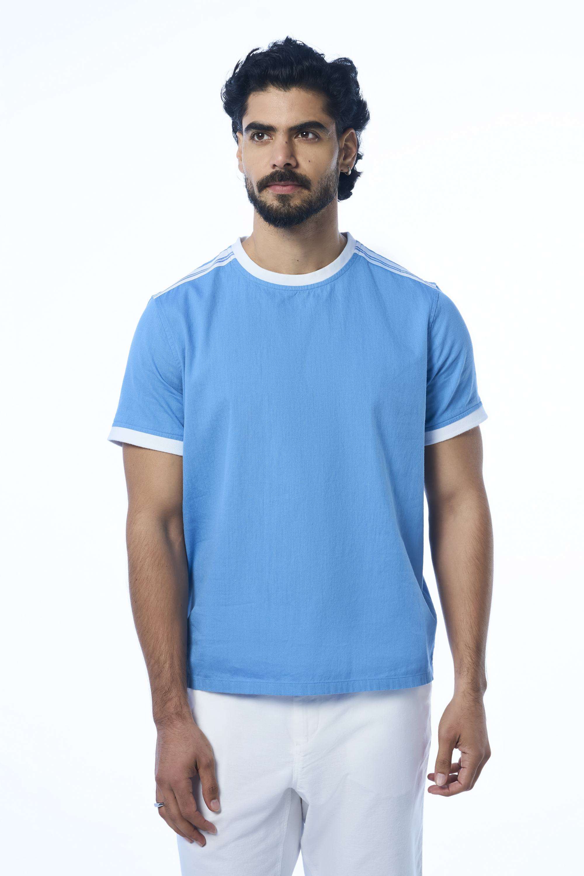 Solid-Khadi-Cotton-Round-Neck-Men-s-T-Shirt