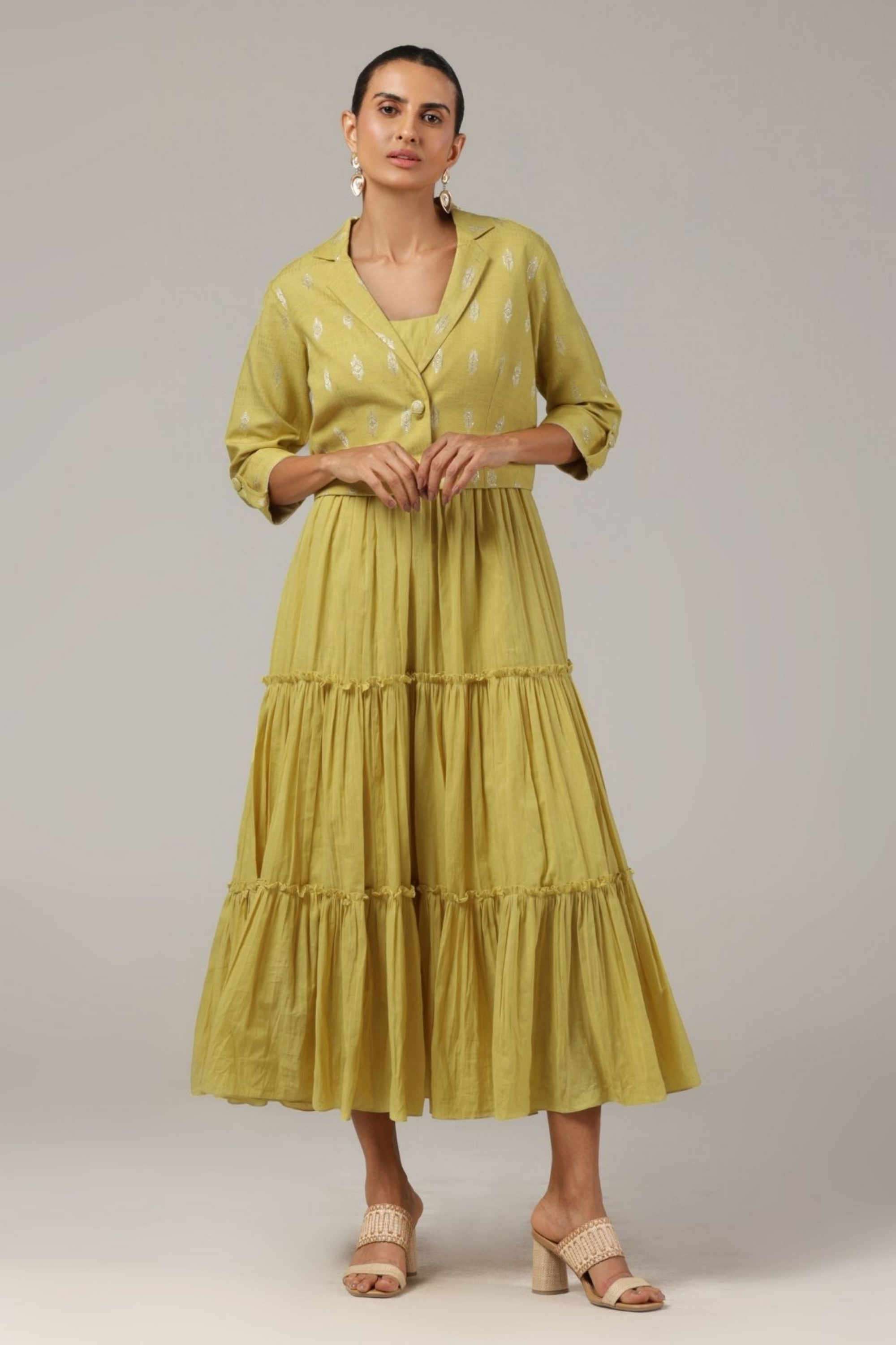 Solid-Dobby-Cotton-Collared-Women-s-Dress