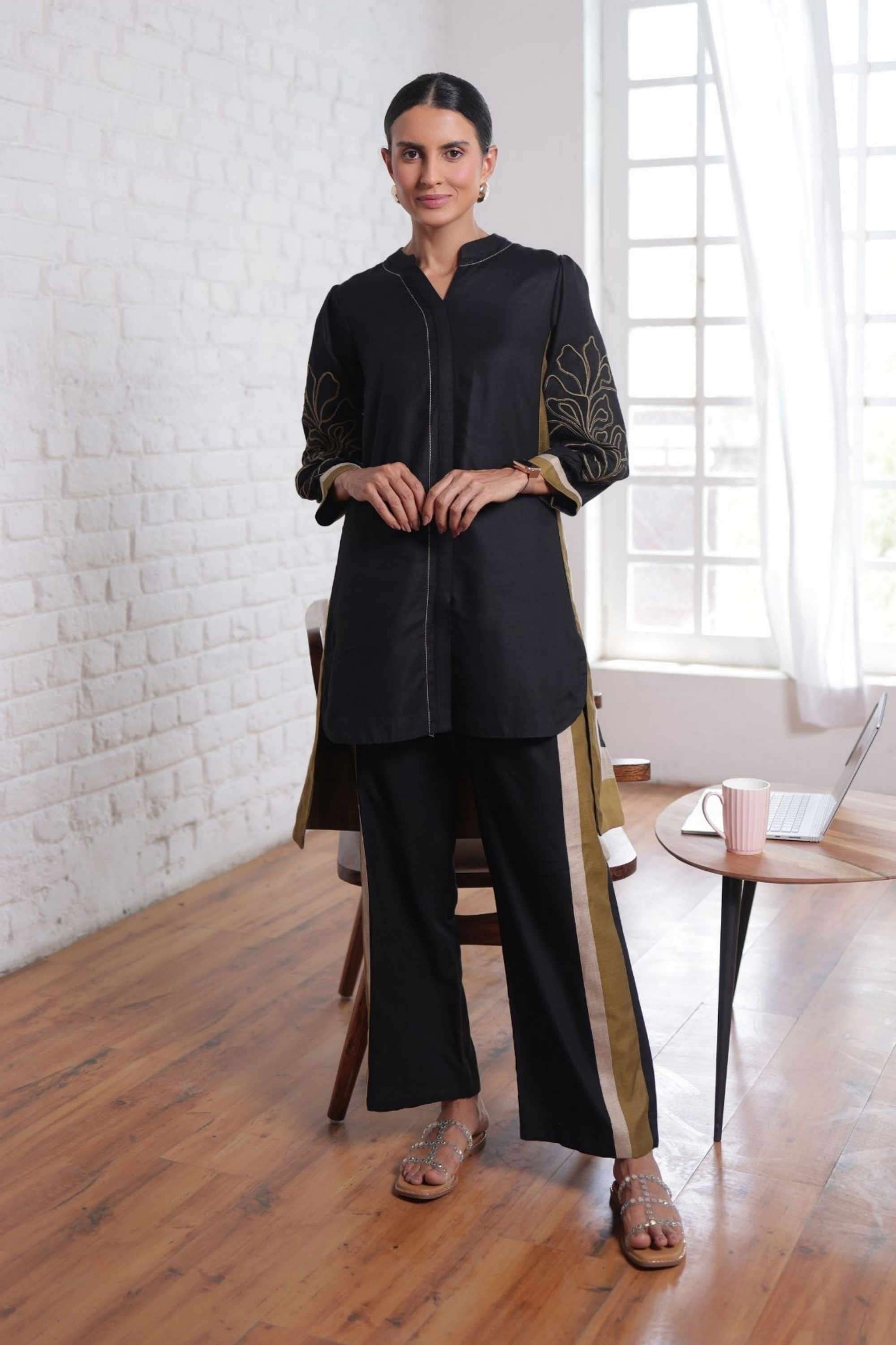 Printed-Cotton-Collared-Women-s-Casual-Wear-Co-Ord-Set
