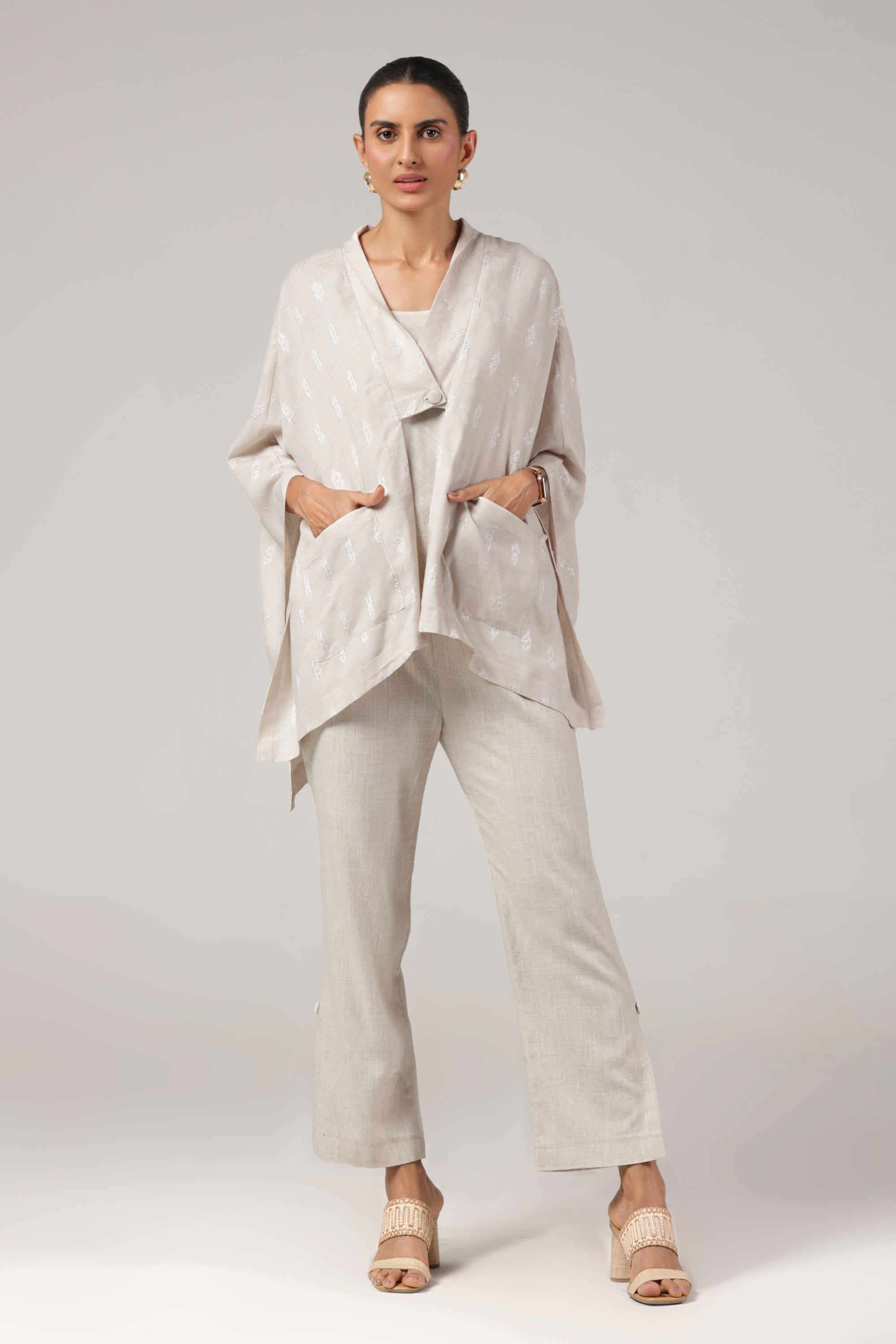 Solid-Cotton-Collared-Women-s-Casual-Wear-Co-Ord-Set