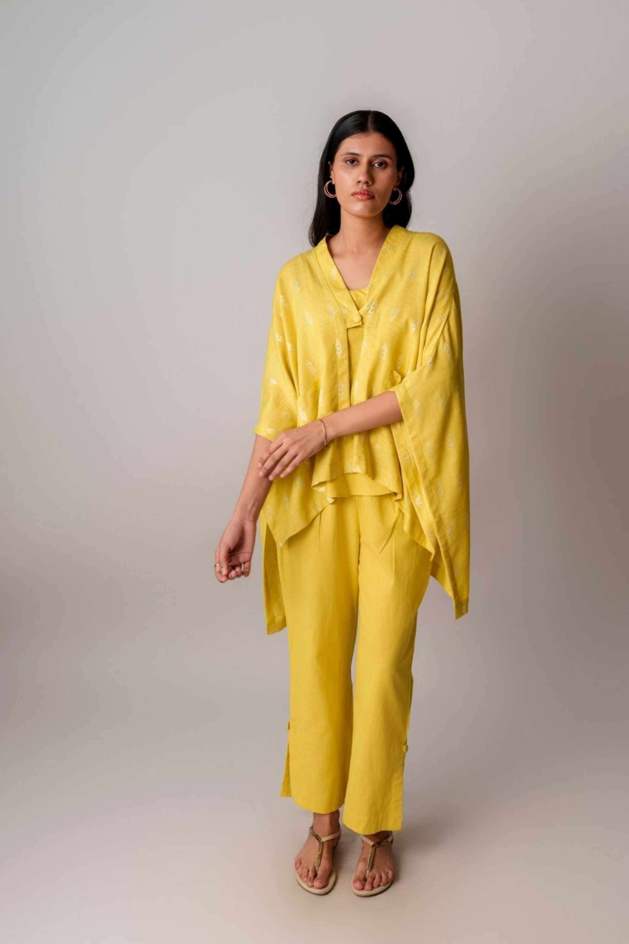 Solid-Cotton-Collared-Women-s-Casual-Wear-Co-Ord-Set