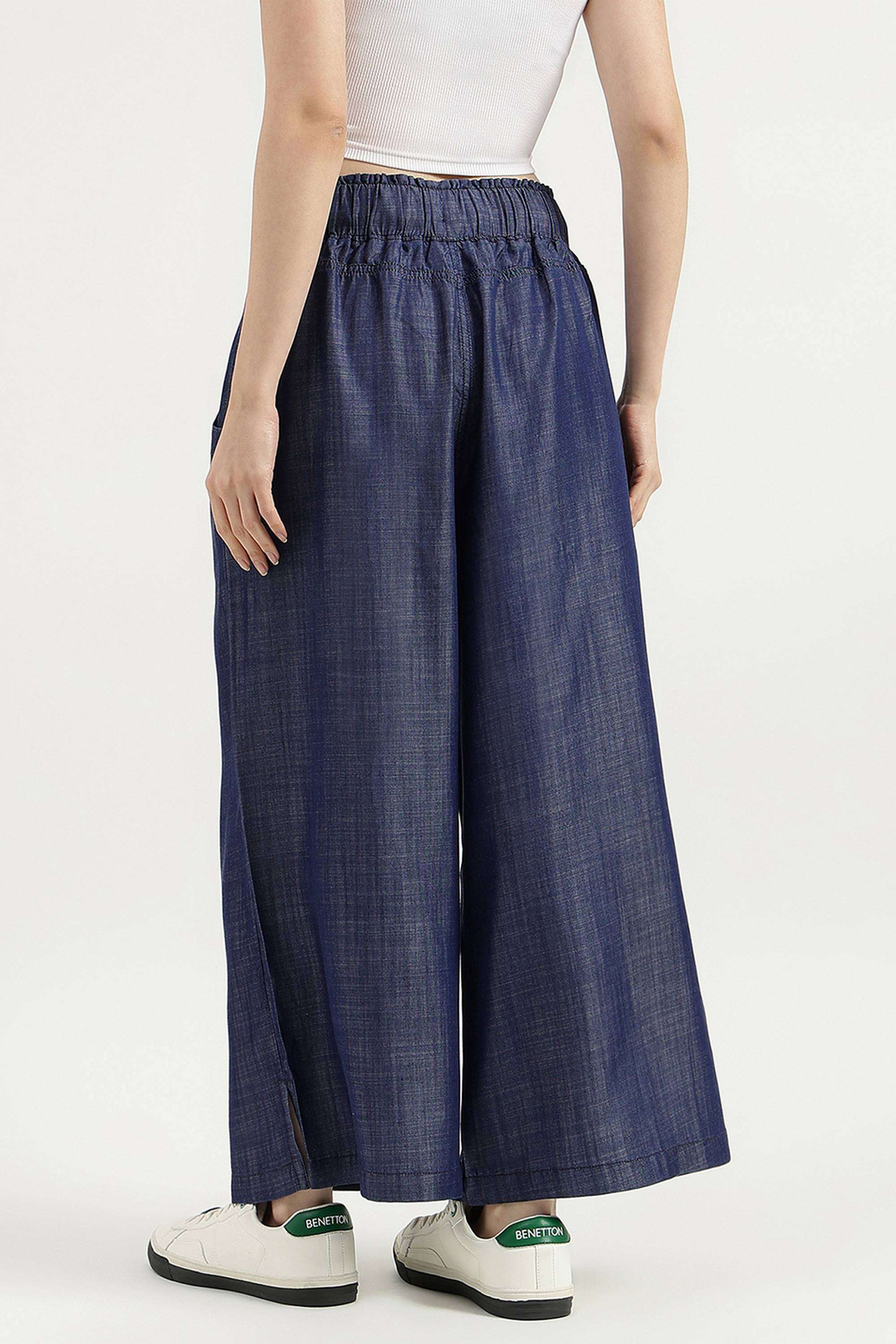 Solid-Relaxed-Fit-Blended-Fabric-Women-s-Casual-Wear-Jeans