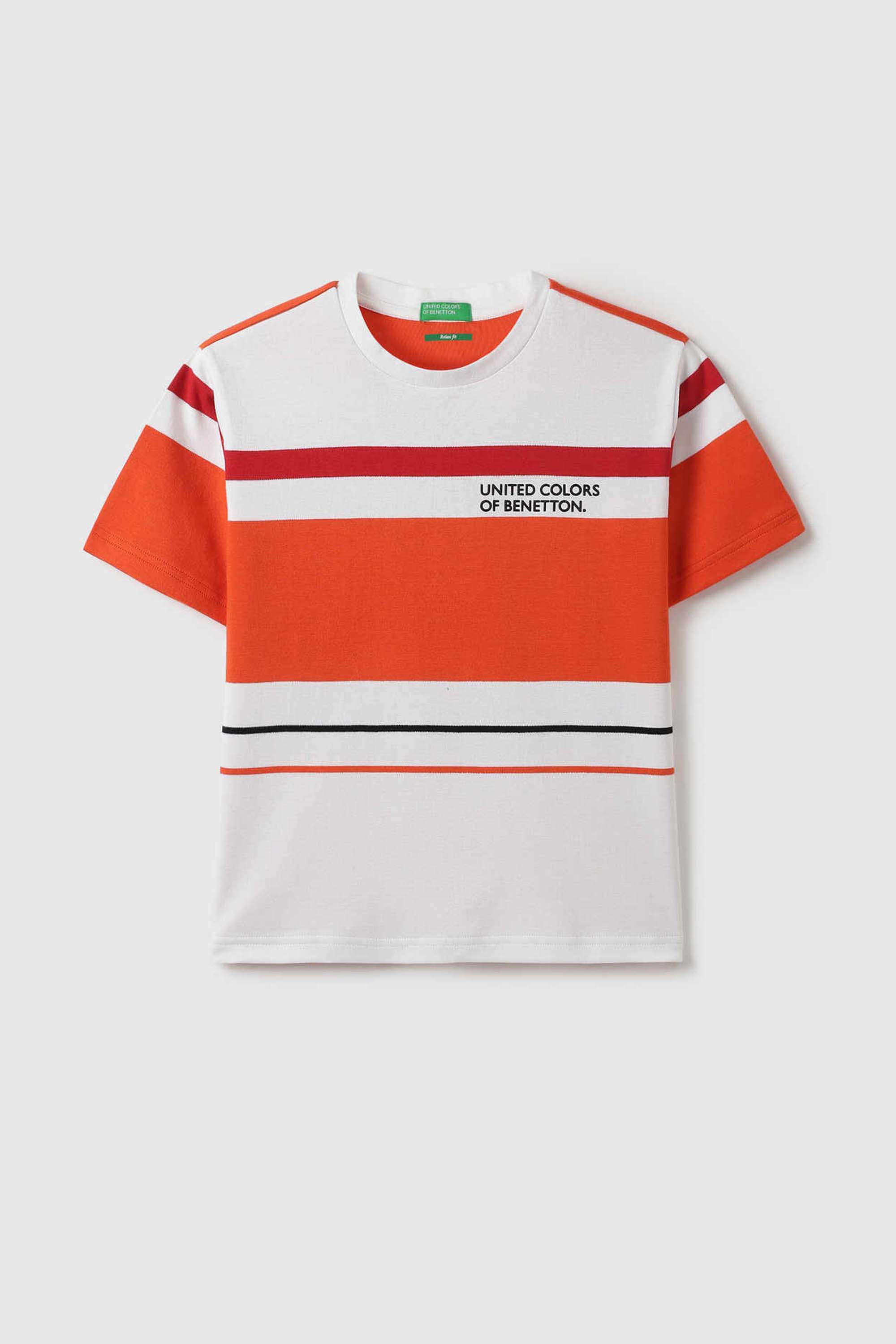 Stripes-Cotton-Round-Neck-Boys-T-Shirt