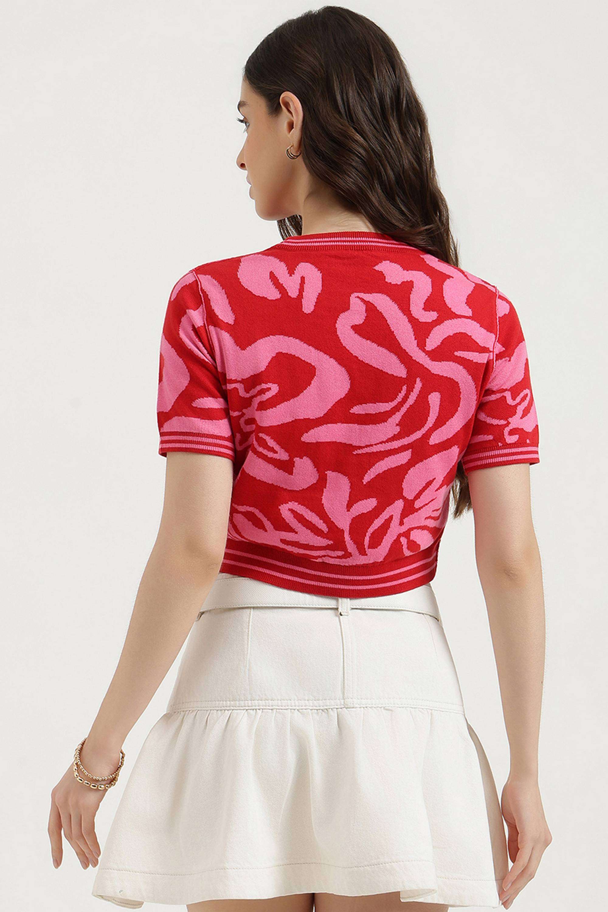 Printed-Cotton-Round-Neck-Women-s-Top