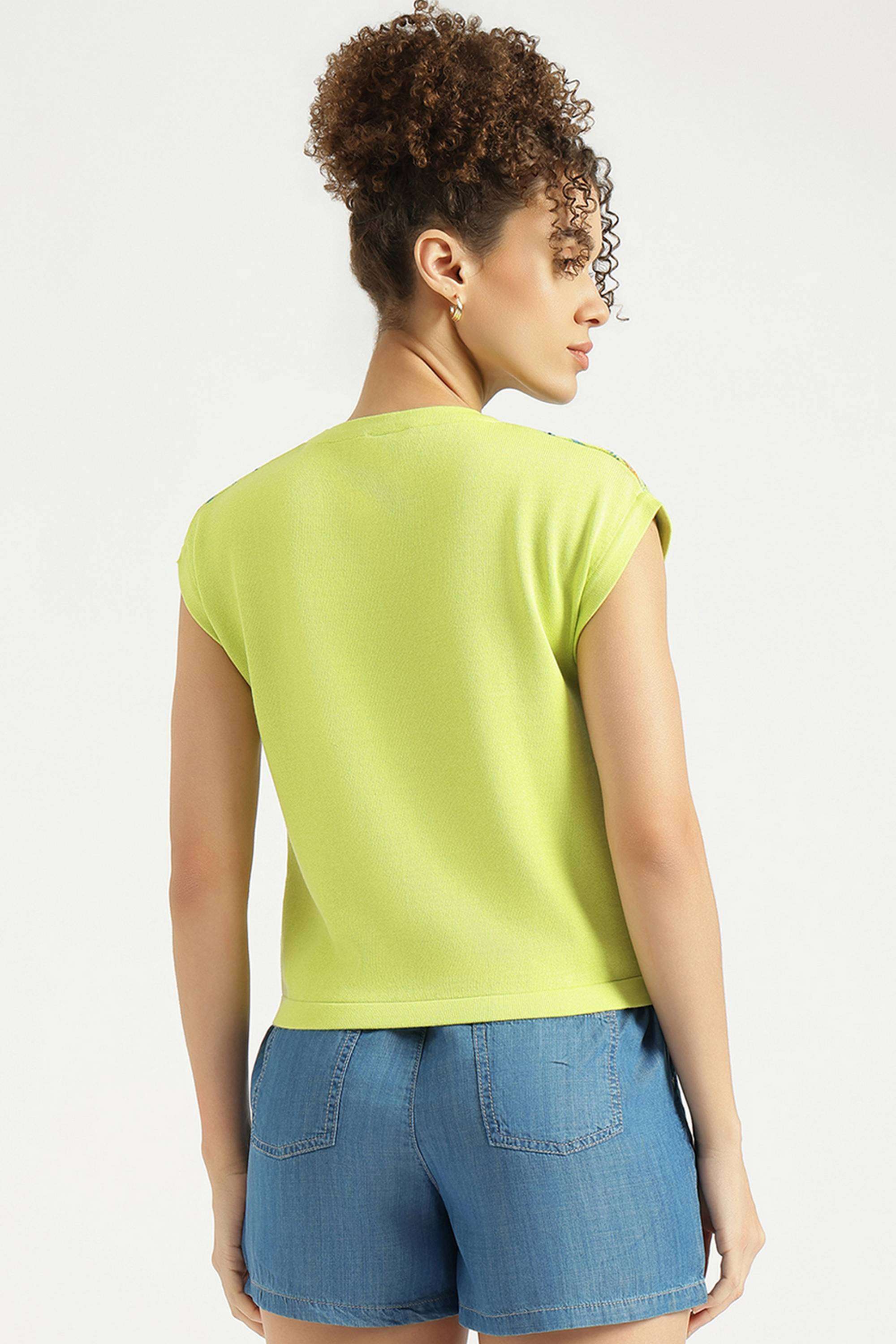 Printed-Cotton-Round-Neck-Women-s-Top