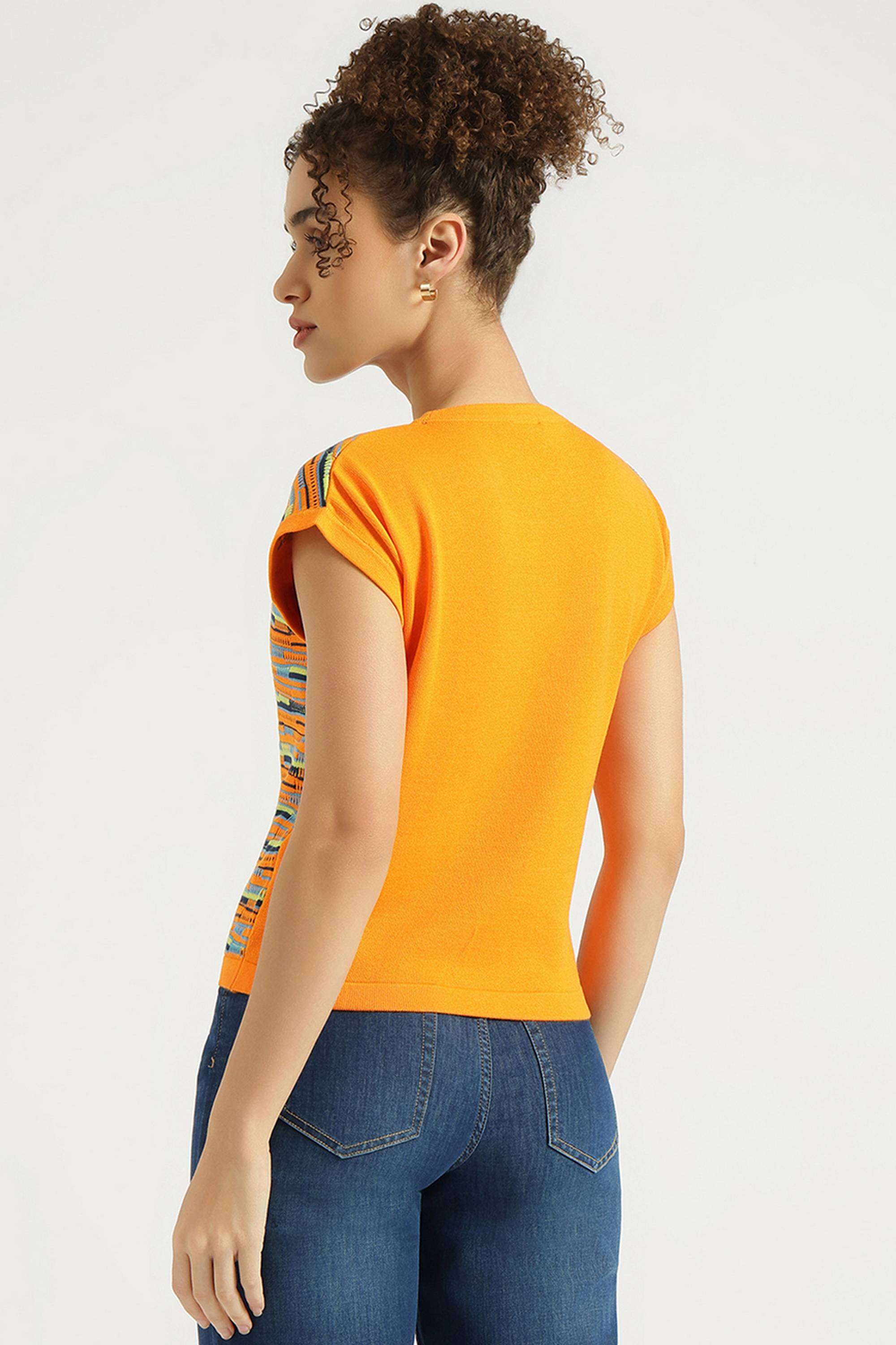 Printed-Cotton-Round-Neck-Women-s-Top