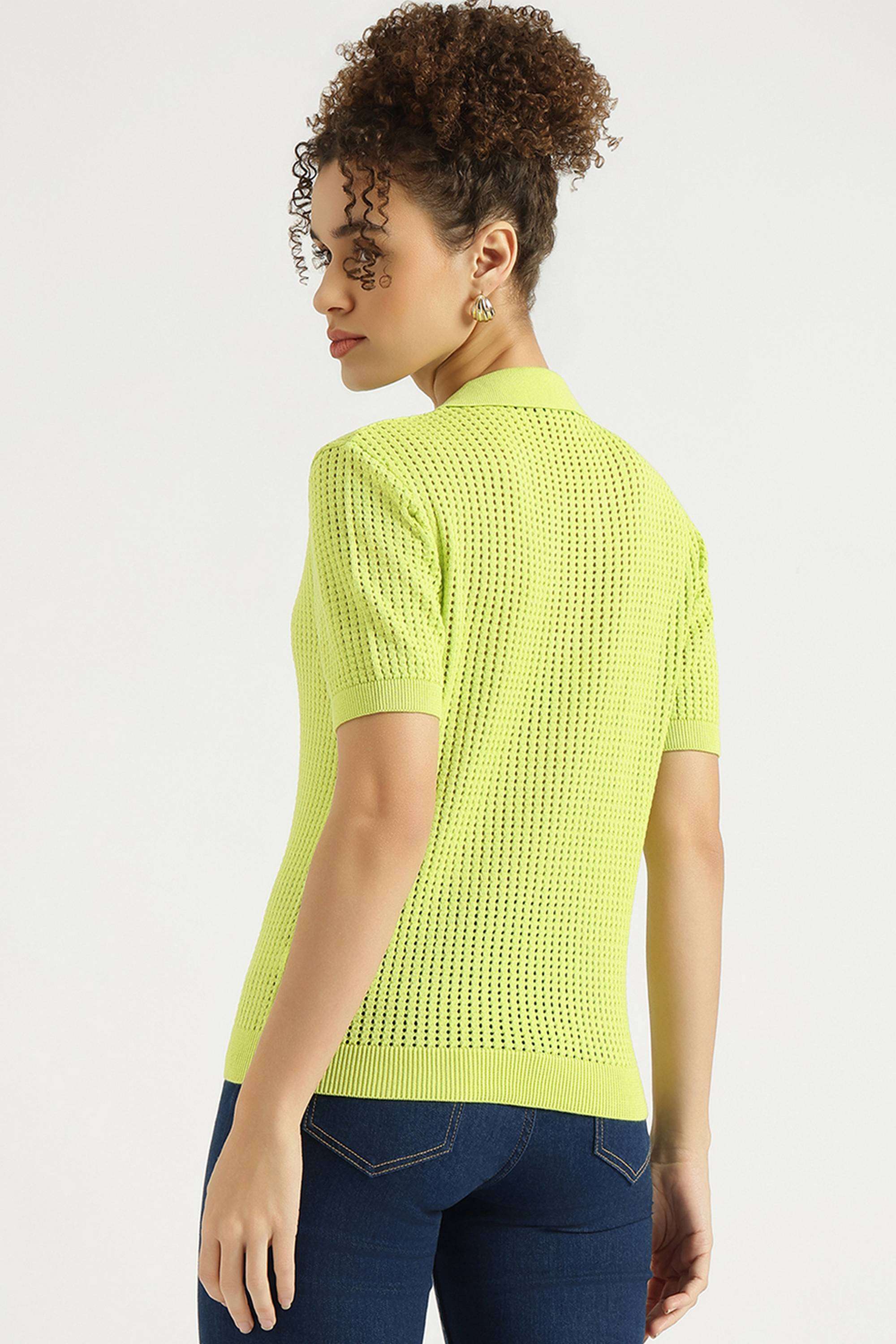 Solid-Cotton-Round-Neck-Women-s-Top
