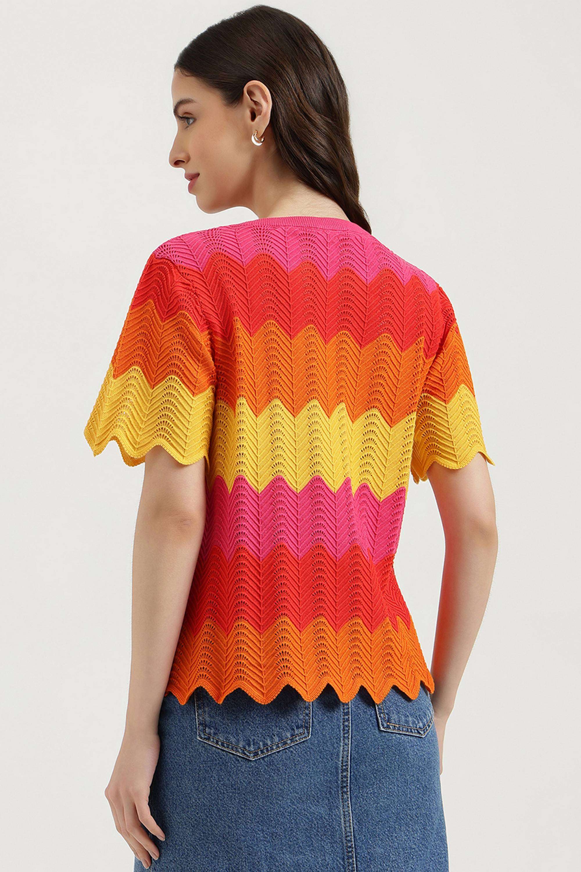 Stripes-Cotton-Round-Neck-Women-s-Top
