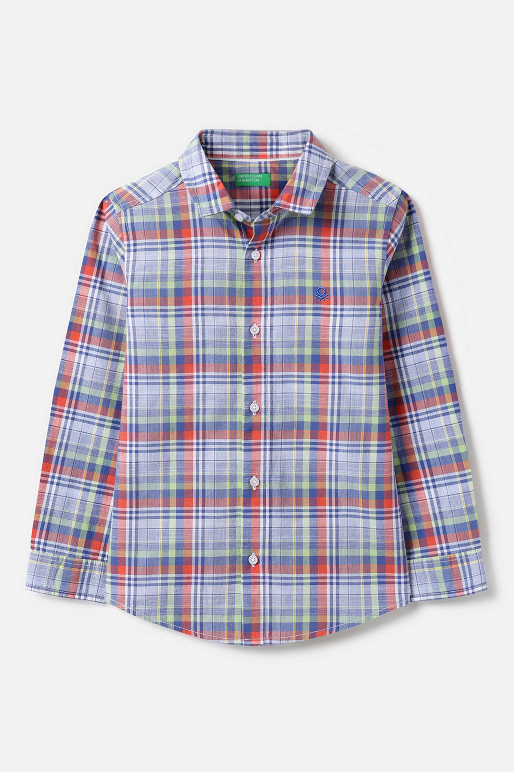 Checks-Lyocell-Collared-Boys-Shirt