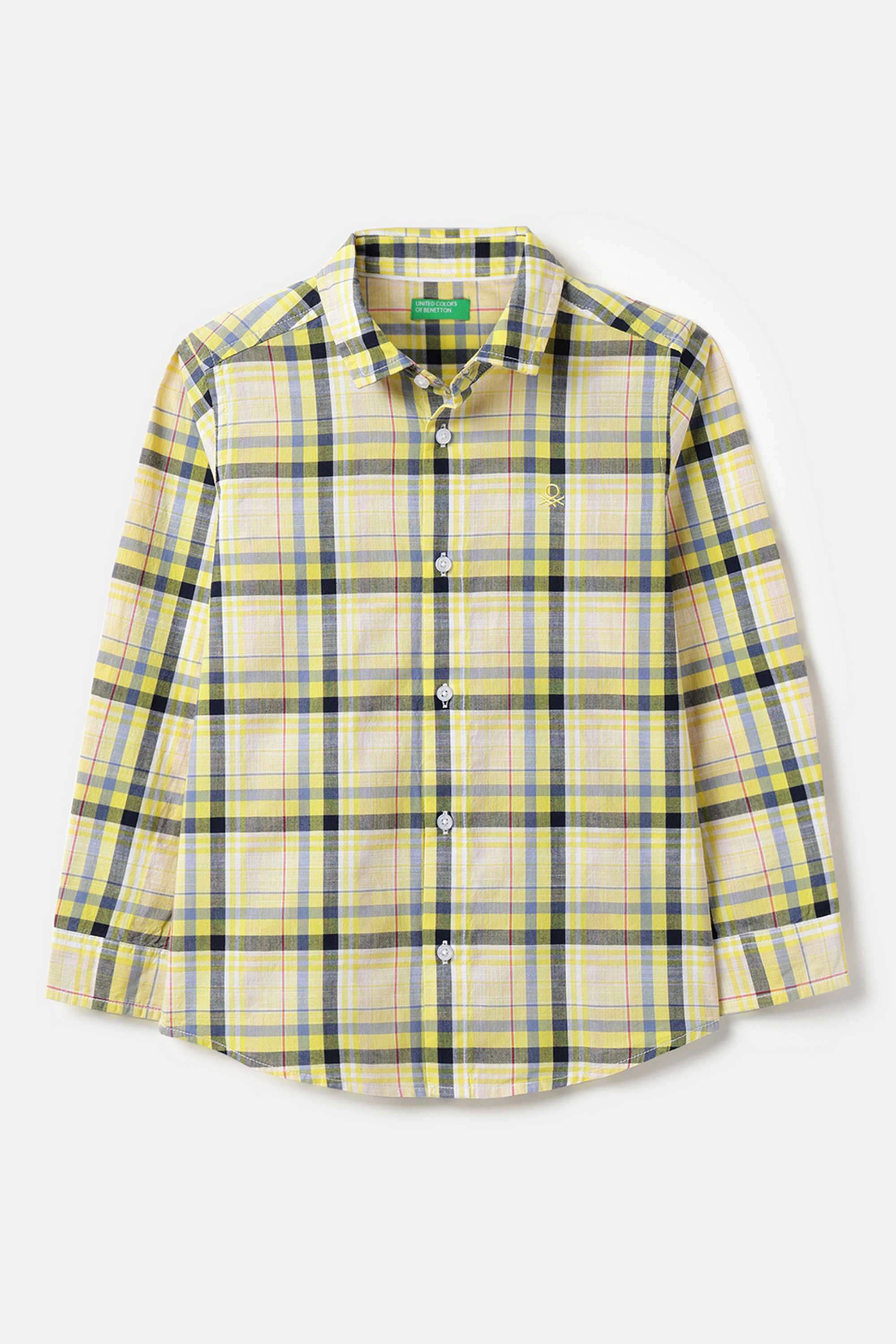Checks-Lyocell-Collared-Boys-Shirt