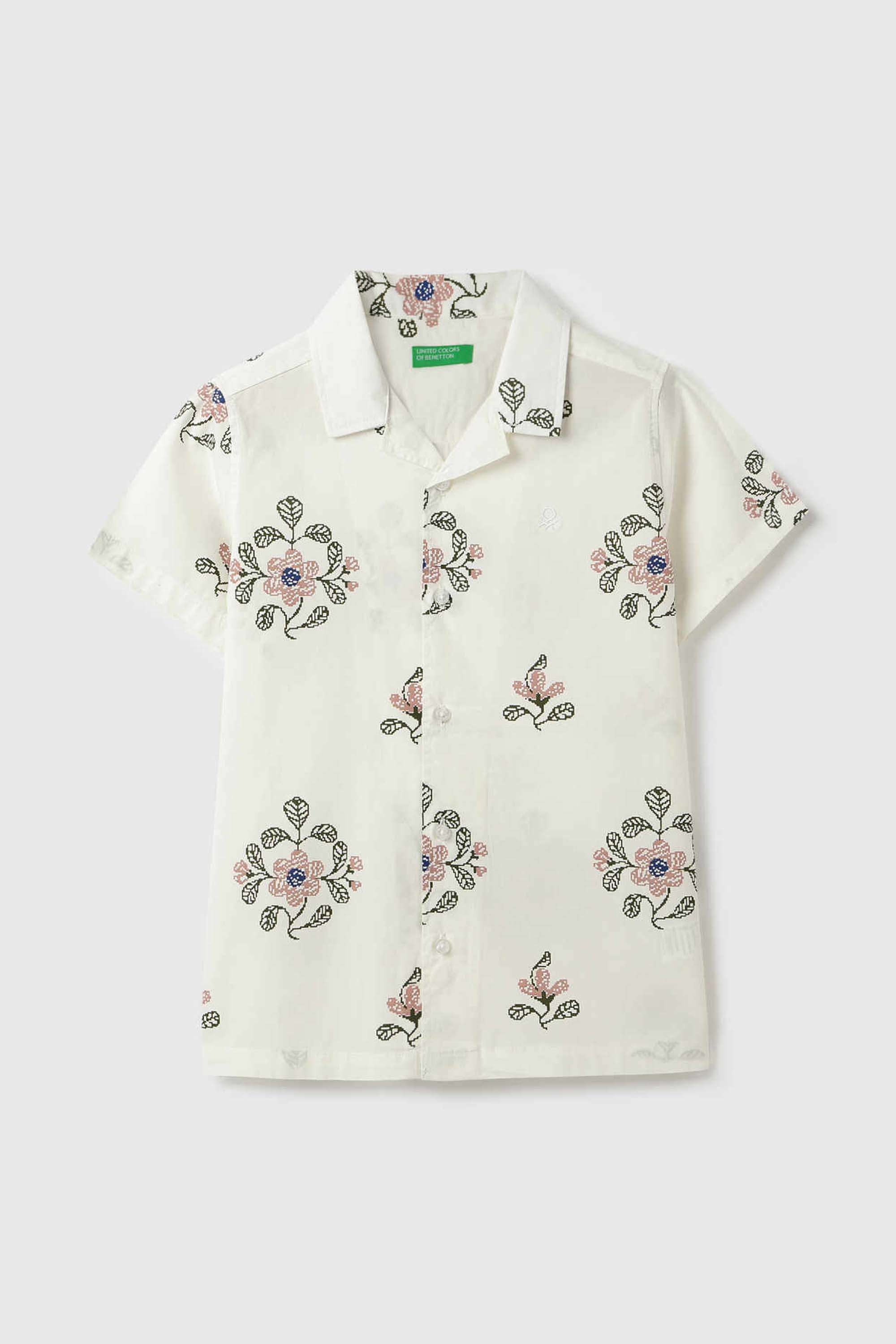 Printed-Cotton-Blend-Resort-Collar-Boys-Shirt