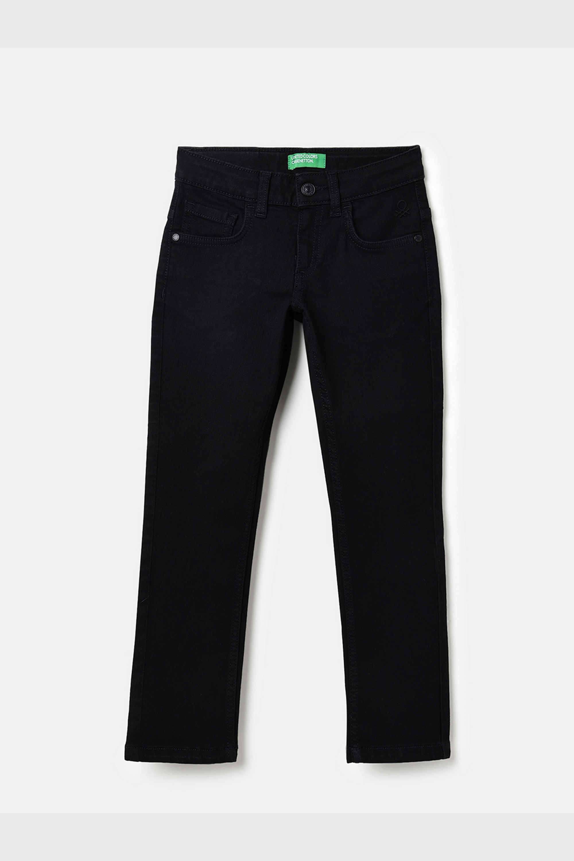 Solid-Cotton-Blend-Slim-Fit-Boys-Jeans
