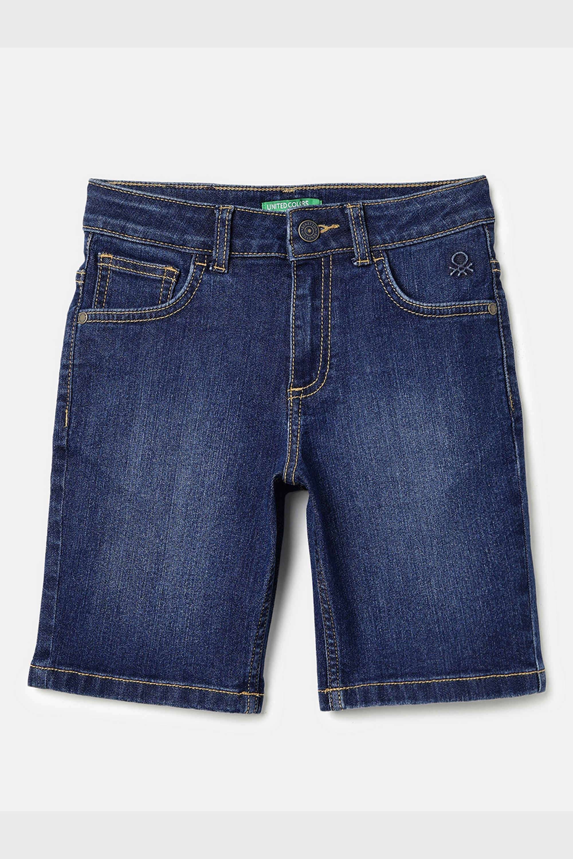 Solid-Cotton-Blend-Regular-Fit-Boys-Shorts