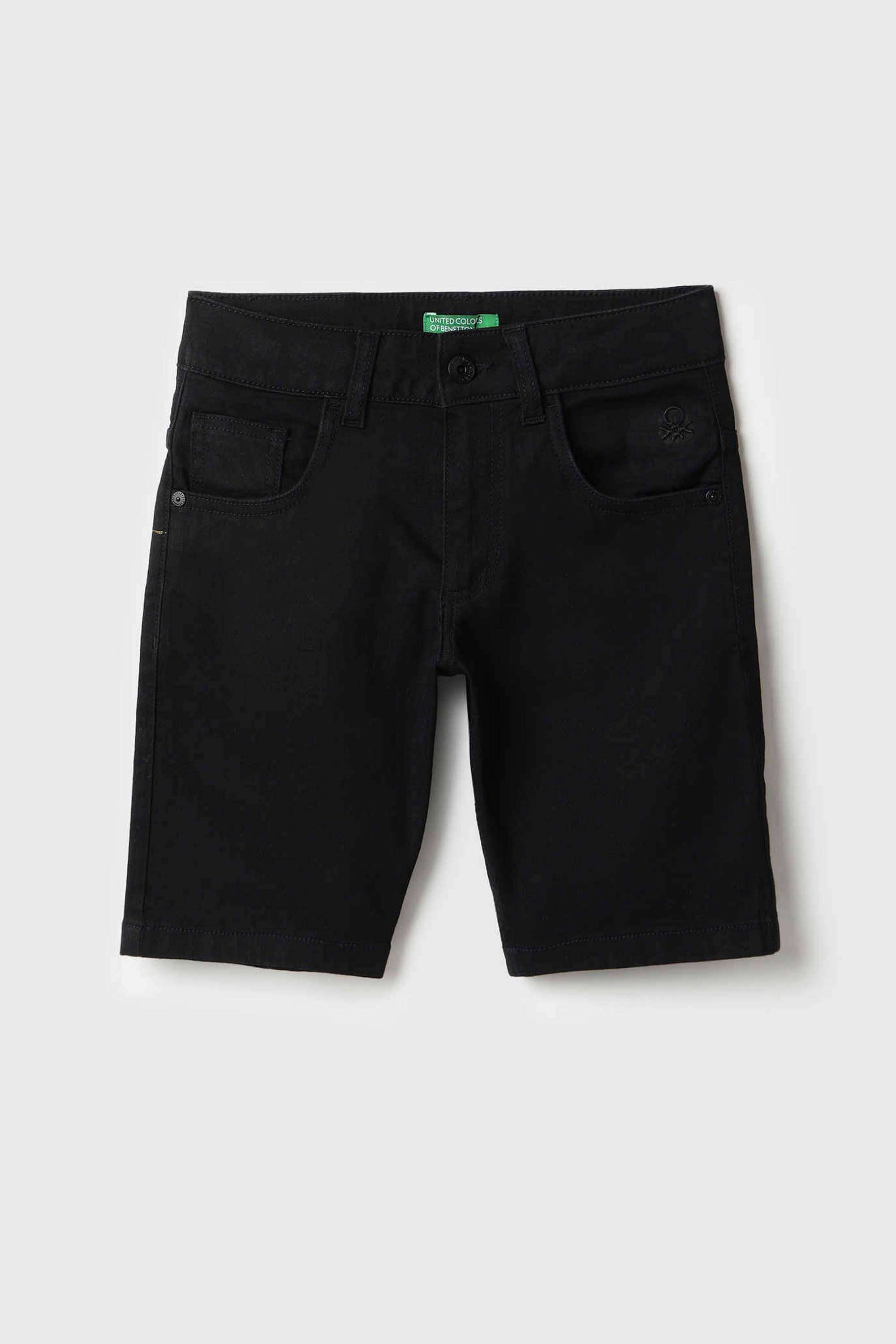 Solid-Cotton-Blend-Regular-Fit-Boys-Shorts
