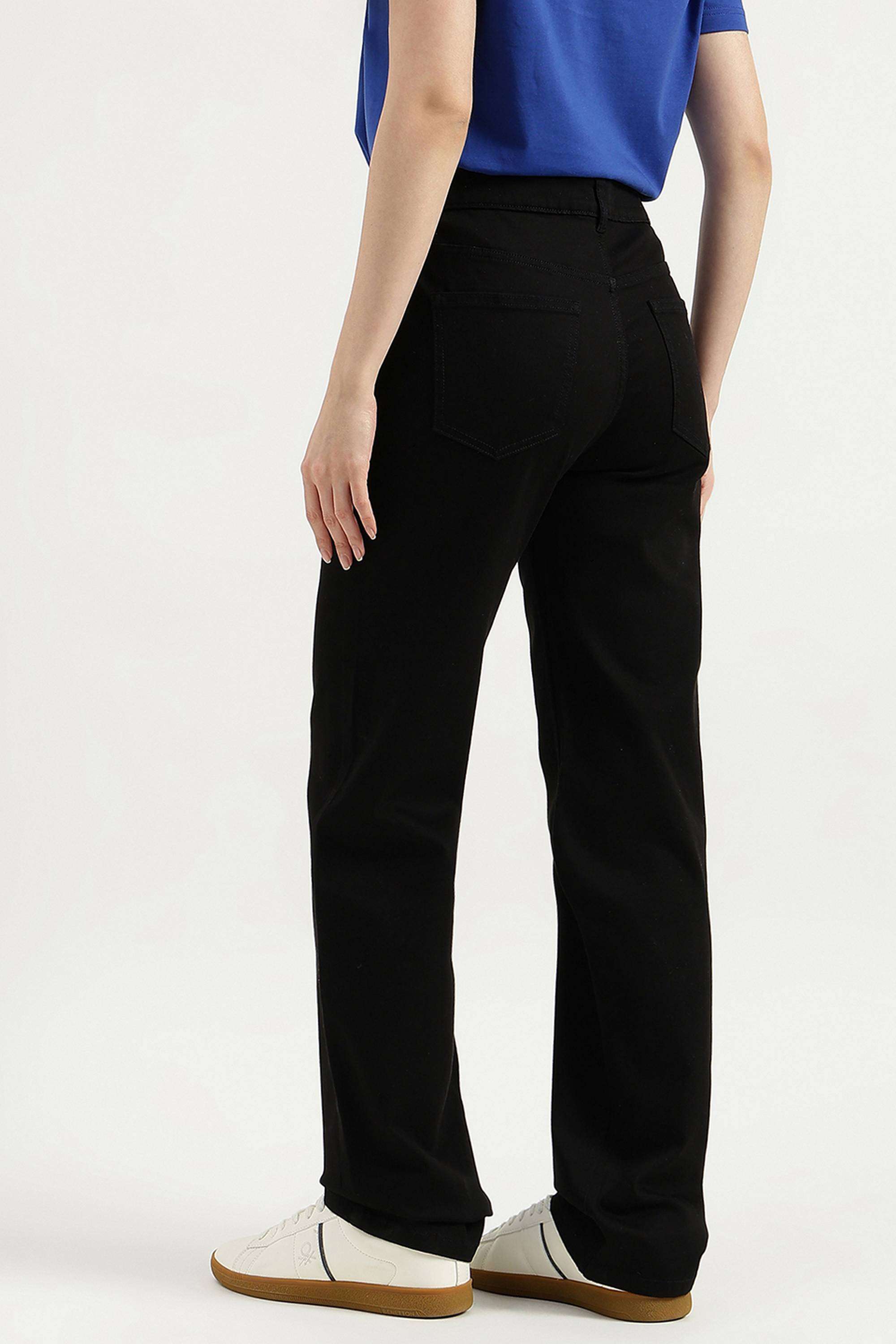 Solid-Straight-Fit-Blended-Fabric-Women-s-Casual-Wear-Jeans