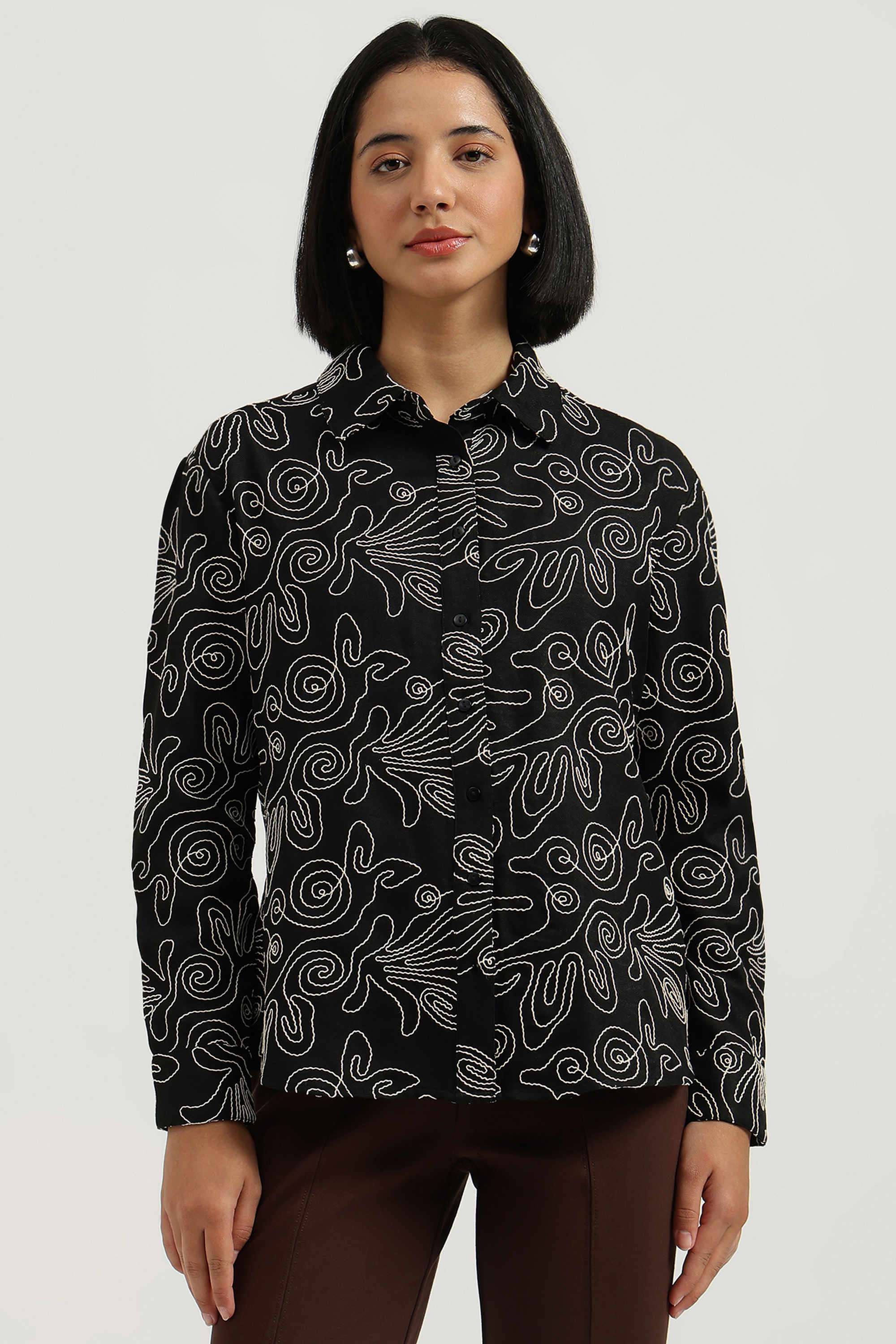 united colors of benetton Printed Polyester Regular Fit Women's Shirt-picture-10