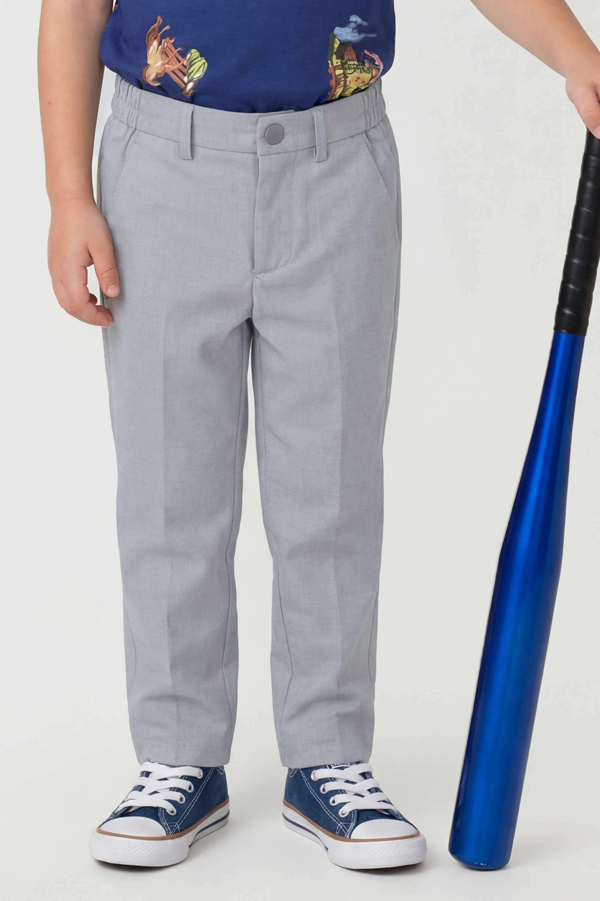 Solid-Blended-Fabric-Straight-Fit-Boys-Trousers