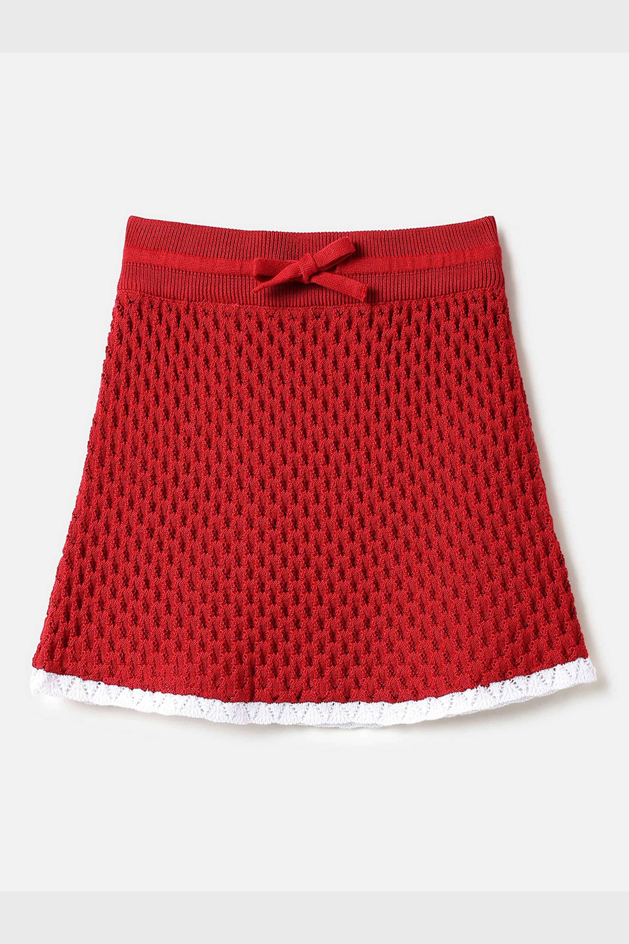 Textured-Cotton-Relaxed-Fit-Girls-Skirts