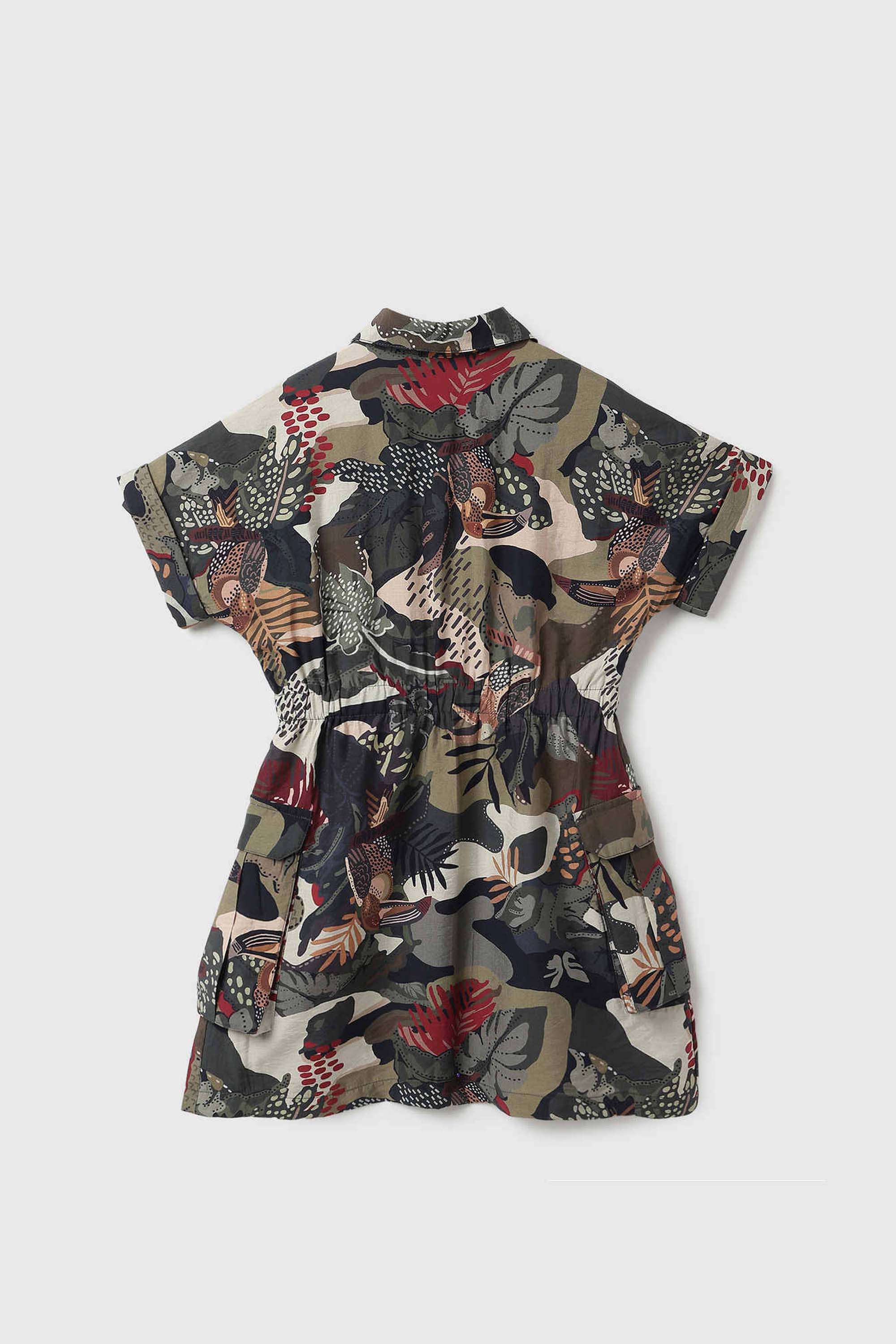 Printed-Viscose-Collared-Girls-Casual-Wear-Dress