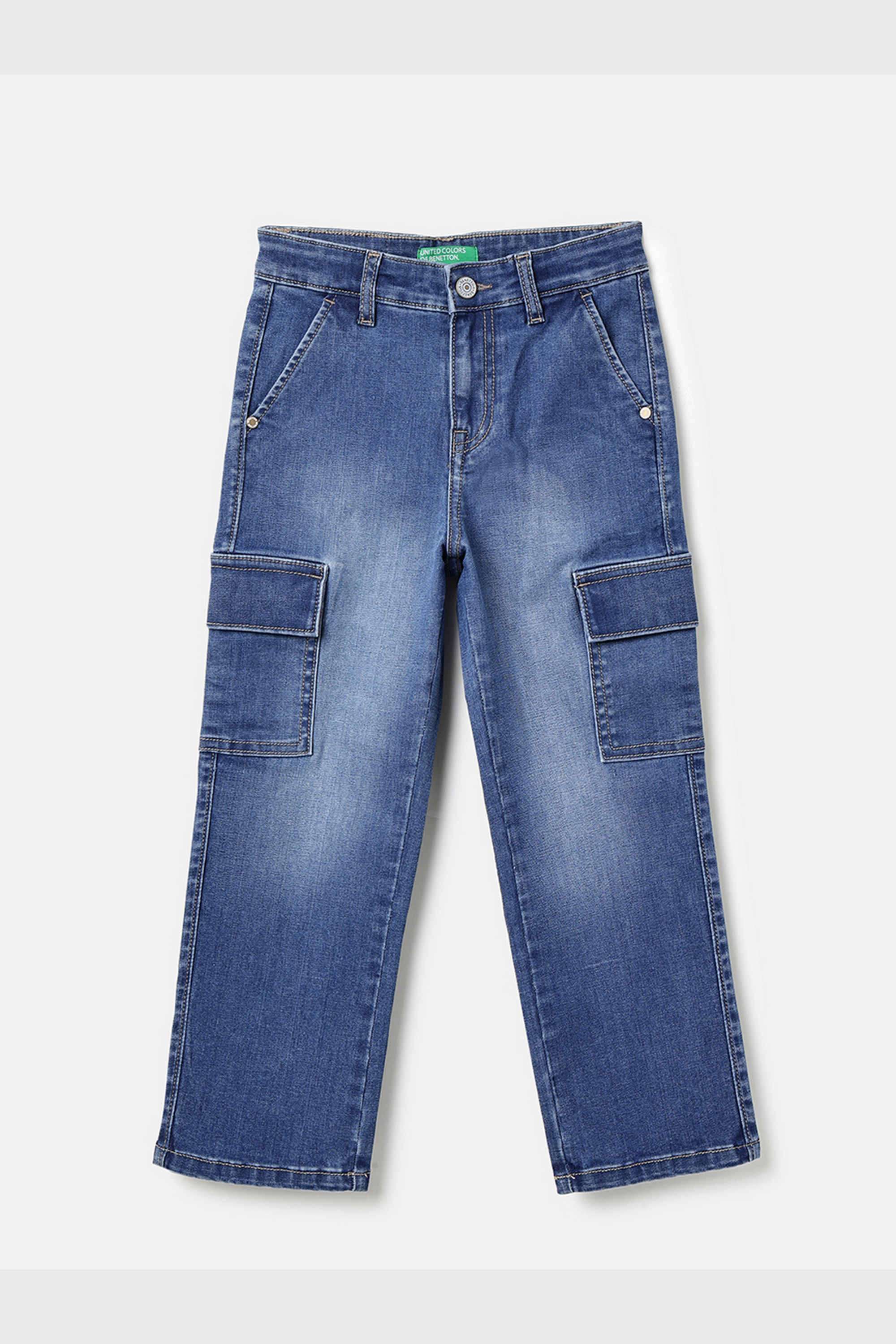 Solid-Cotton-Blend-Straight-Fit-Girls-Jeans
