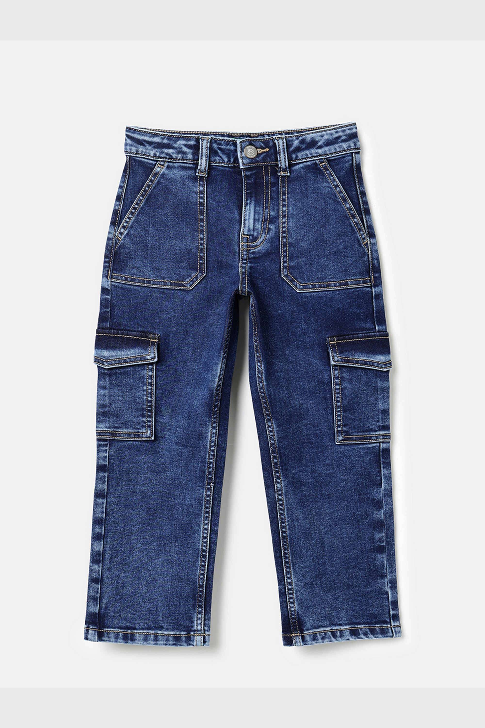Solid-Cotton-Blend-Straight-Fit-Girls-Jeans