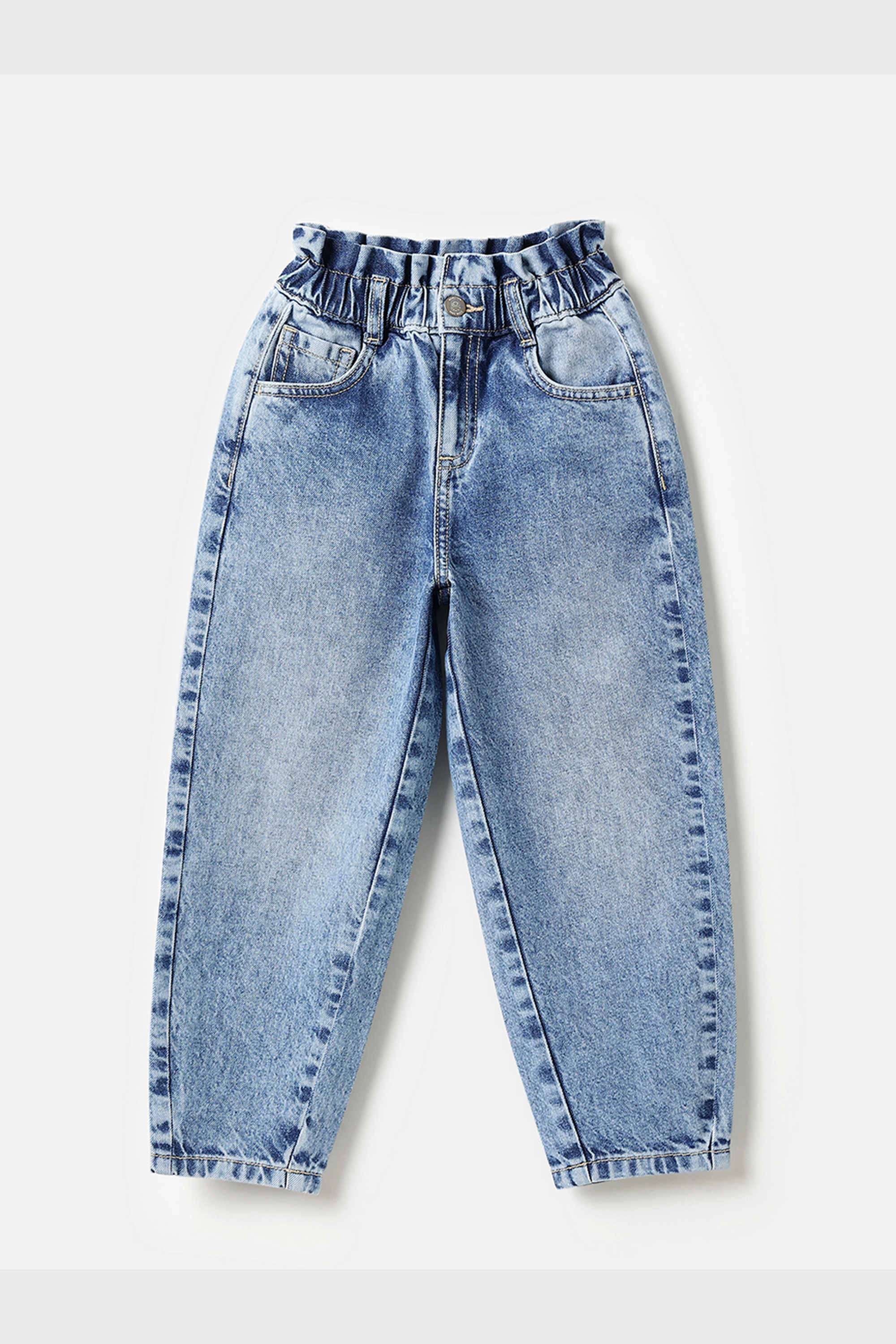 Solid-Cotton-Blend-Regular-Fit-Girls-Jeans
