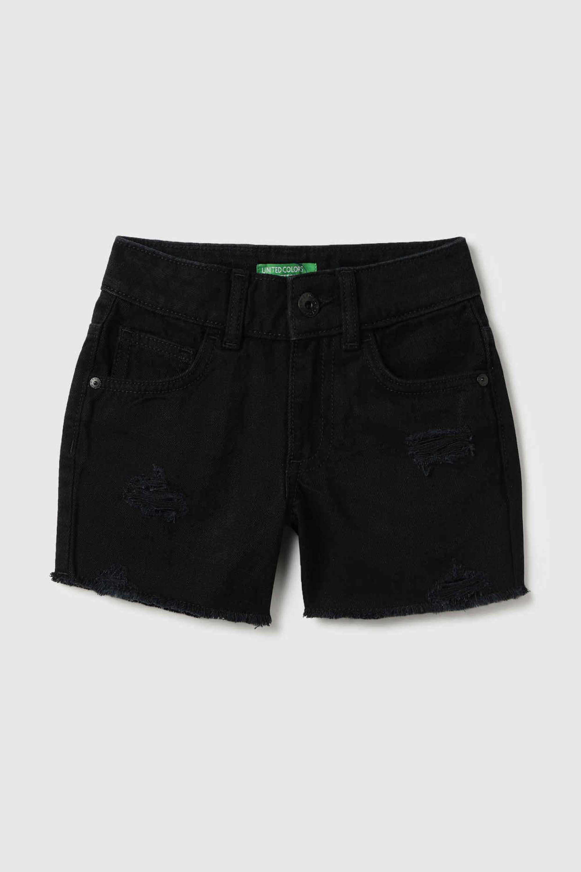 Solid-Cotton-Regular-Fit-Girls-Shorts